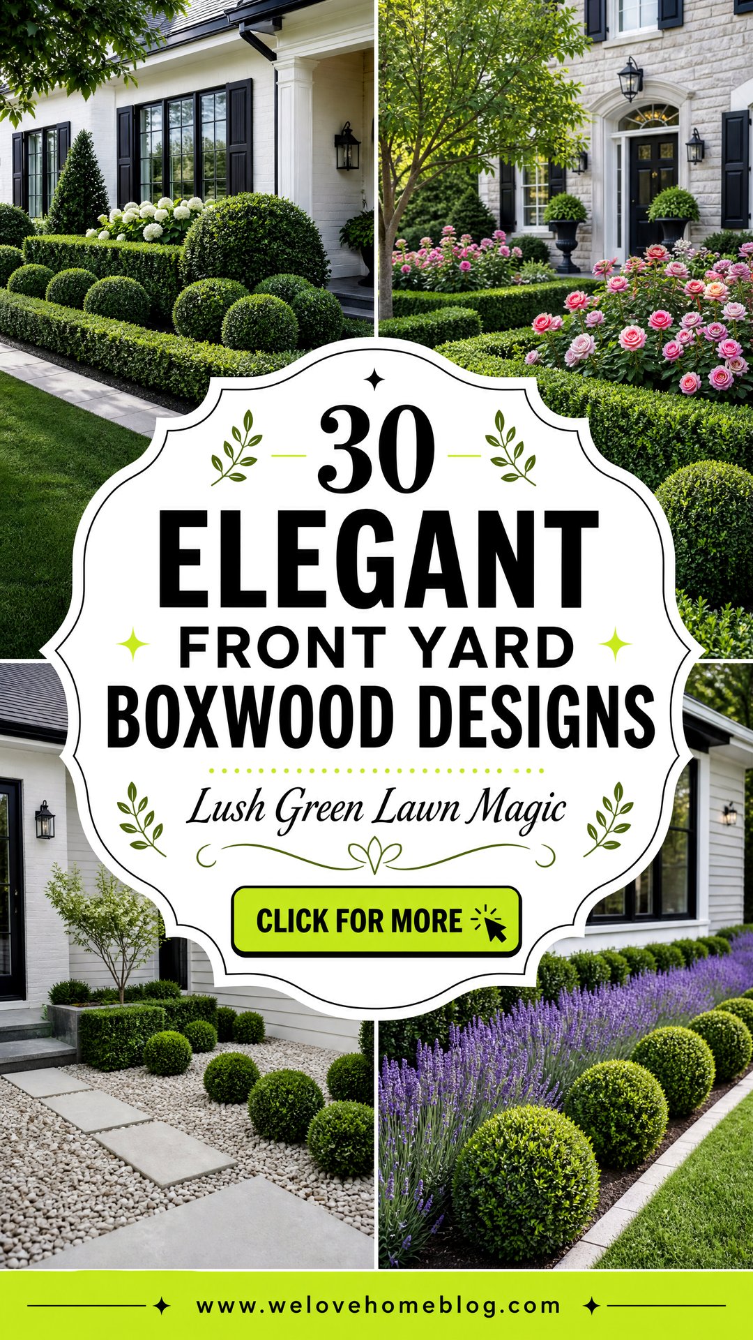 30 Elegant Front Yard Boxwood Designs for Your Lawn - 30 Elegant Front Yard Boxwood Designs for Your Lawn