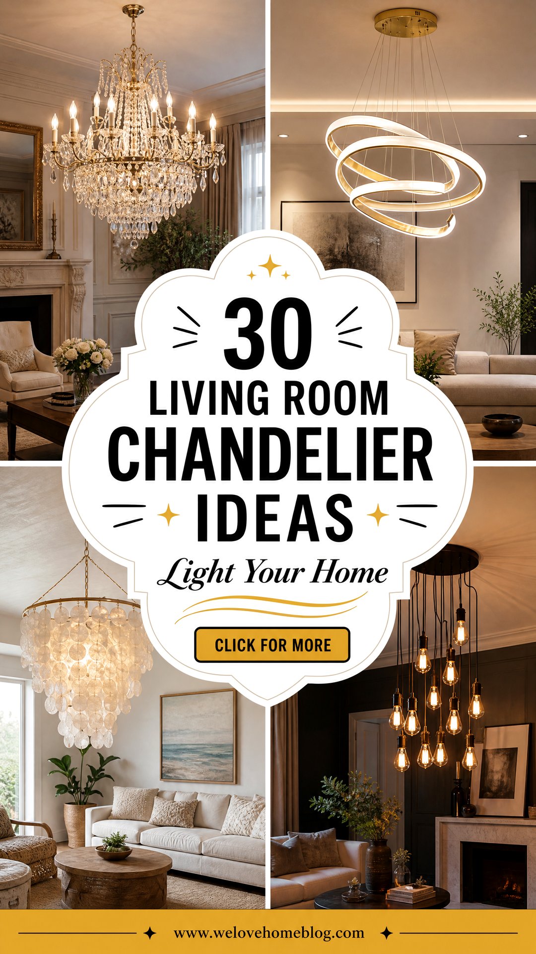 30 Elegant Living Room Chandelier Ideas to Light Your Home - 30 Elegant Living Room Chandelier Ideas to Light Your Home