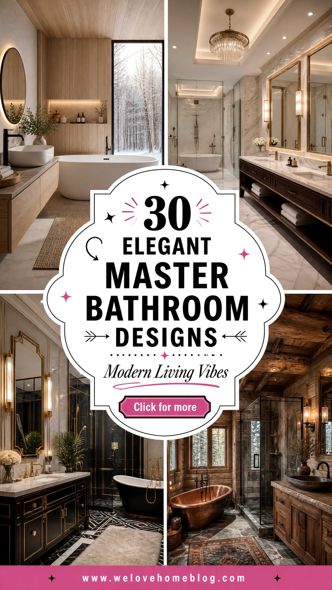 30 Elegant Master Bathroom Designs for Modern Living - 30 Elegant Master Bathroom Designs for Modern Living