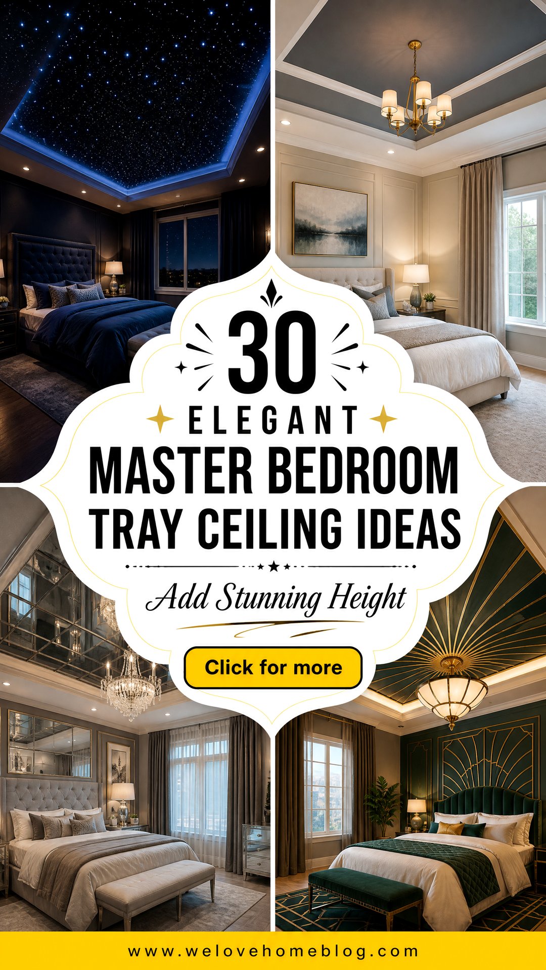30 Elegant Master Bedroom Tray Ceiling Ideas for Height - 30 Elegant Master Bedroom Tray Ceiling Ideas for Height