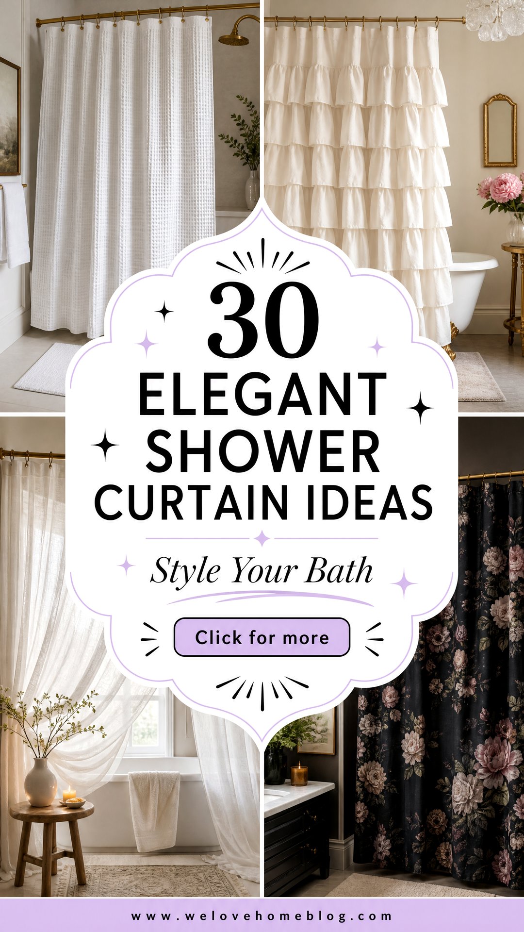 30 Elegant Shower Curtain Ideas to Style Your Bath - 30 Elegant Shower Curtain Ideas to Style Your Bath