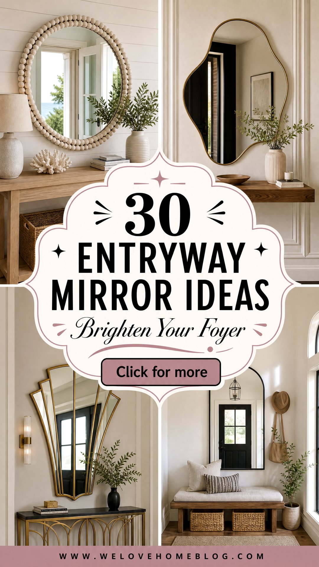 30 Entryway Mirror Ideas to Brighten Up Your Foyer - 30 Entryway Mirror Ideas to Brighten Up Your Foyer