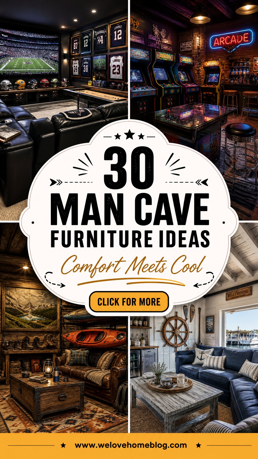 30 Essential Man Cave Furniture Ideas for Comfort - 30 Essential Man Cave Furniture Ideas for Comfort