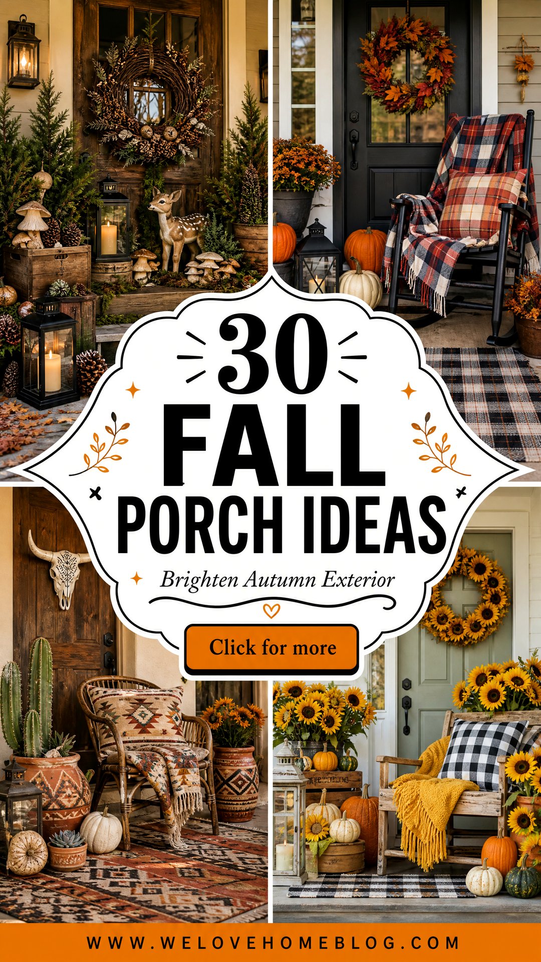 30 Fall Porch Ideas to Brighten Your Autumn Exterior - 30 Fall Porch Ideas to Brighten Your Autumn Exterior
