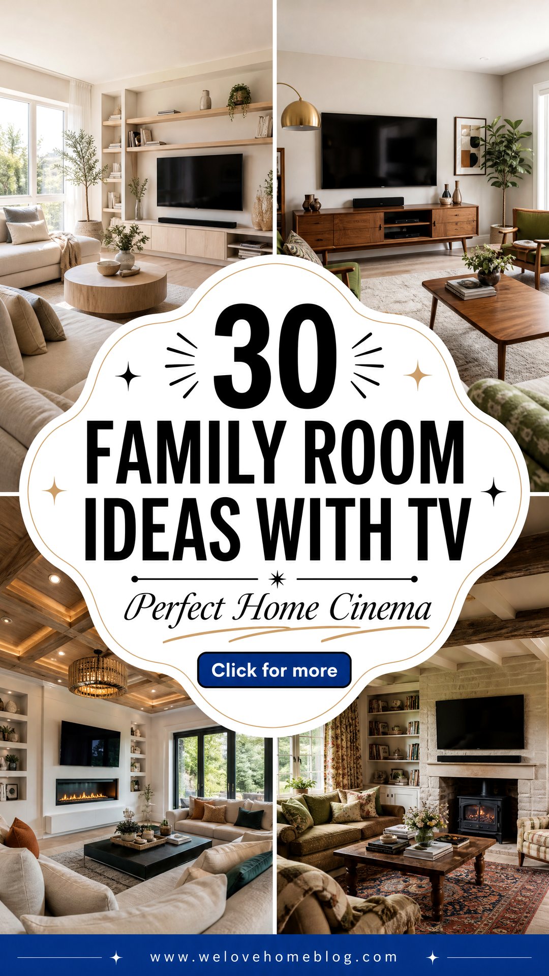 30 Family Room Ideas With TV for a Perfect Home Cinema - 30 Family Room Ideas With TV for a Perfect Home Cinema