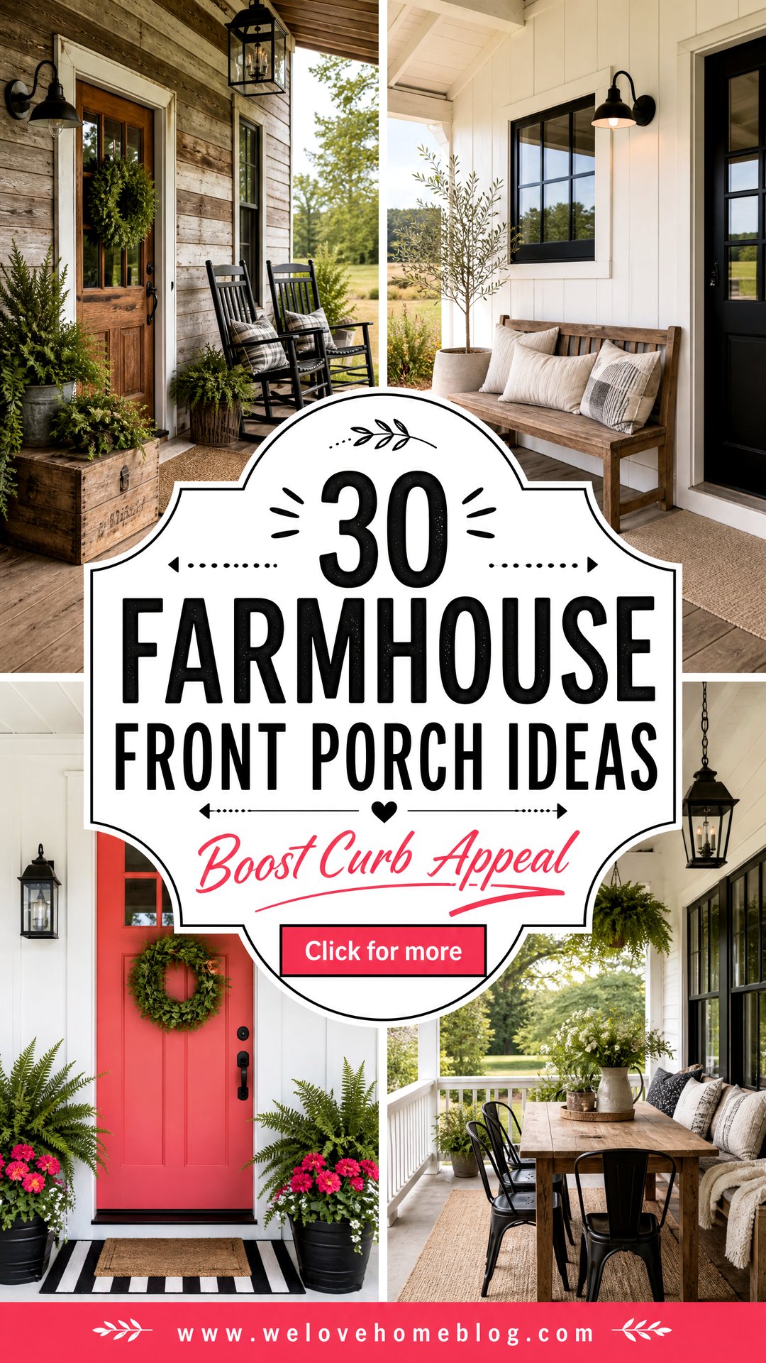 30 Farmhouse Front Porch Ideas for Better Curb Appeal - 30 Farmhouse Front Porch Ideas for Better Curb Appeal