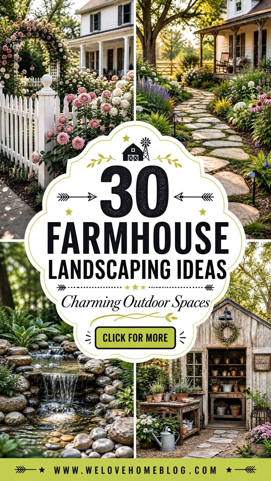 30 Farmhouse Landscaping Ideas - 30 Farmhouse Landscaping Ideas