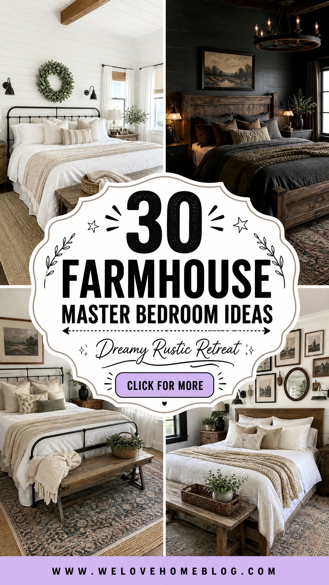 30 Farmhouse Master Bedroom Ideas - 30 Farmhouse Master Bedroom Ideas