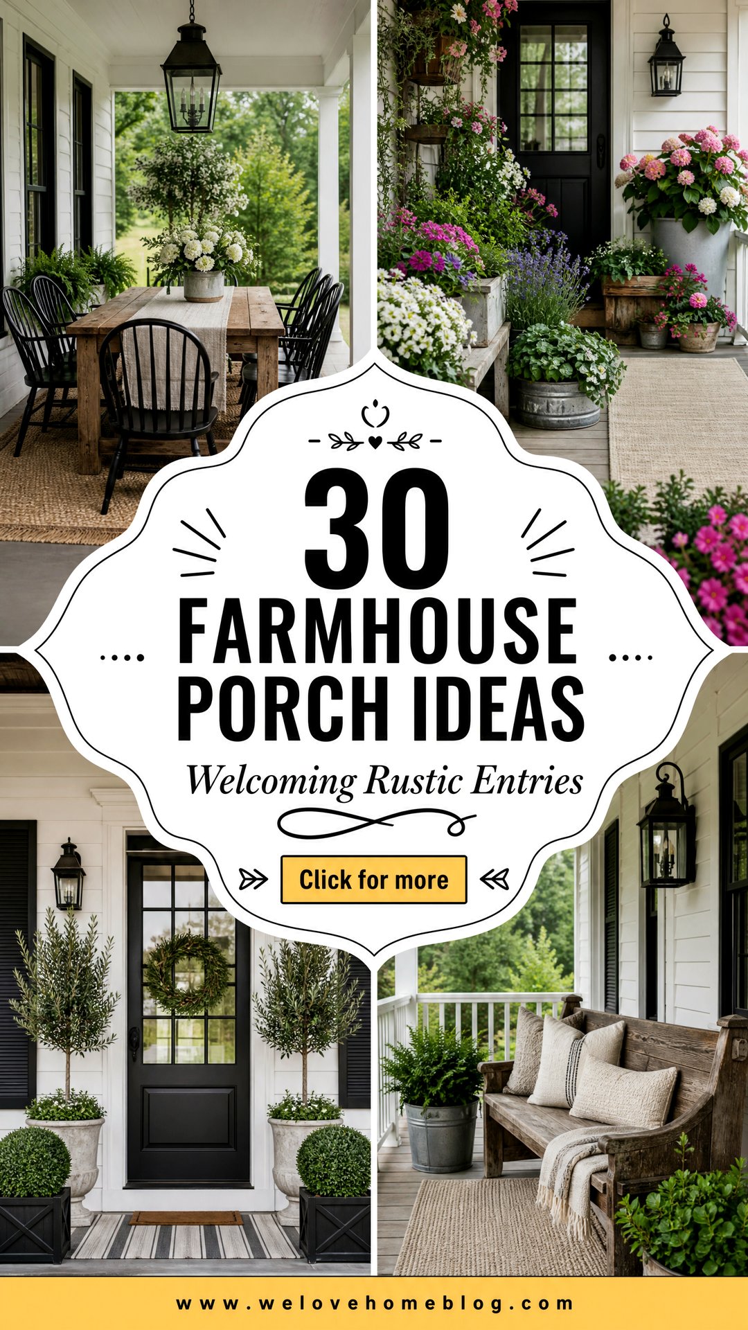 30 Farmhouse Porch Ideas for a Welcoming Rustic Entry - 30 Farmhouse Porch Ideas for a Welcoming Rustic Entry