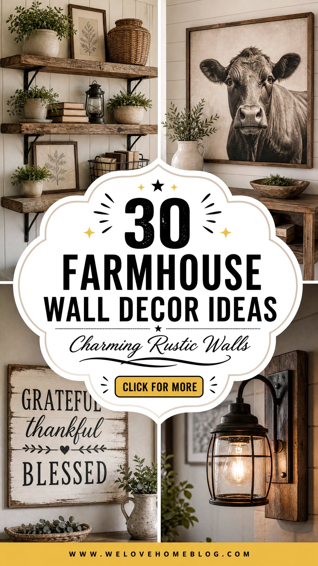 30 Farmhouse Wall Decor Ideas - 30 Farmhouse Wall Decor Ideas