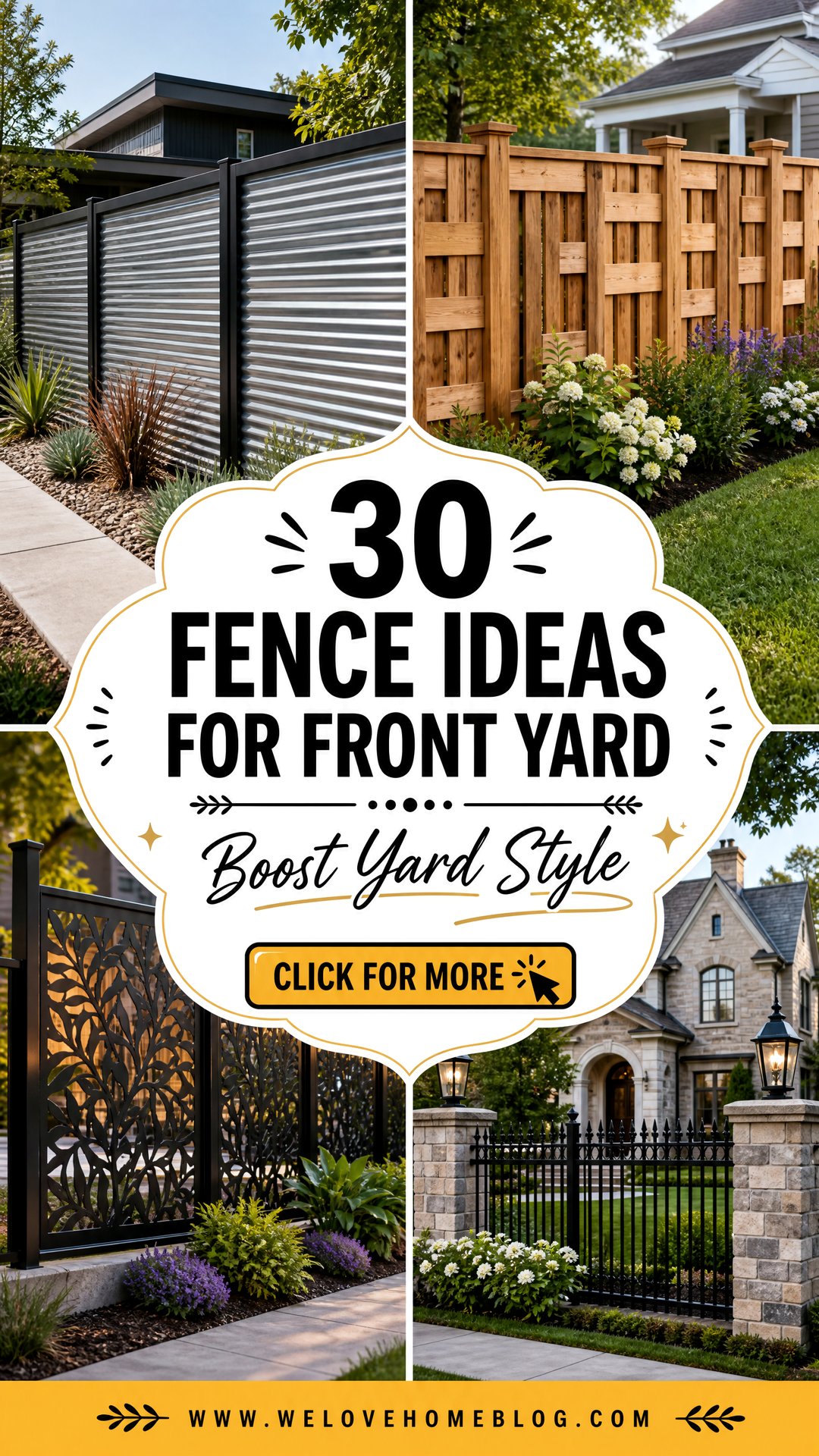 30 Fence Ideas for Front Yard - 30 Fence Ideas for Front Yard