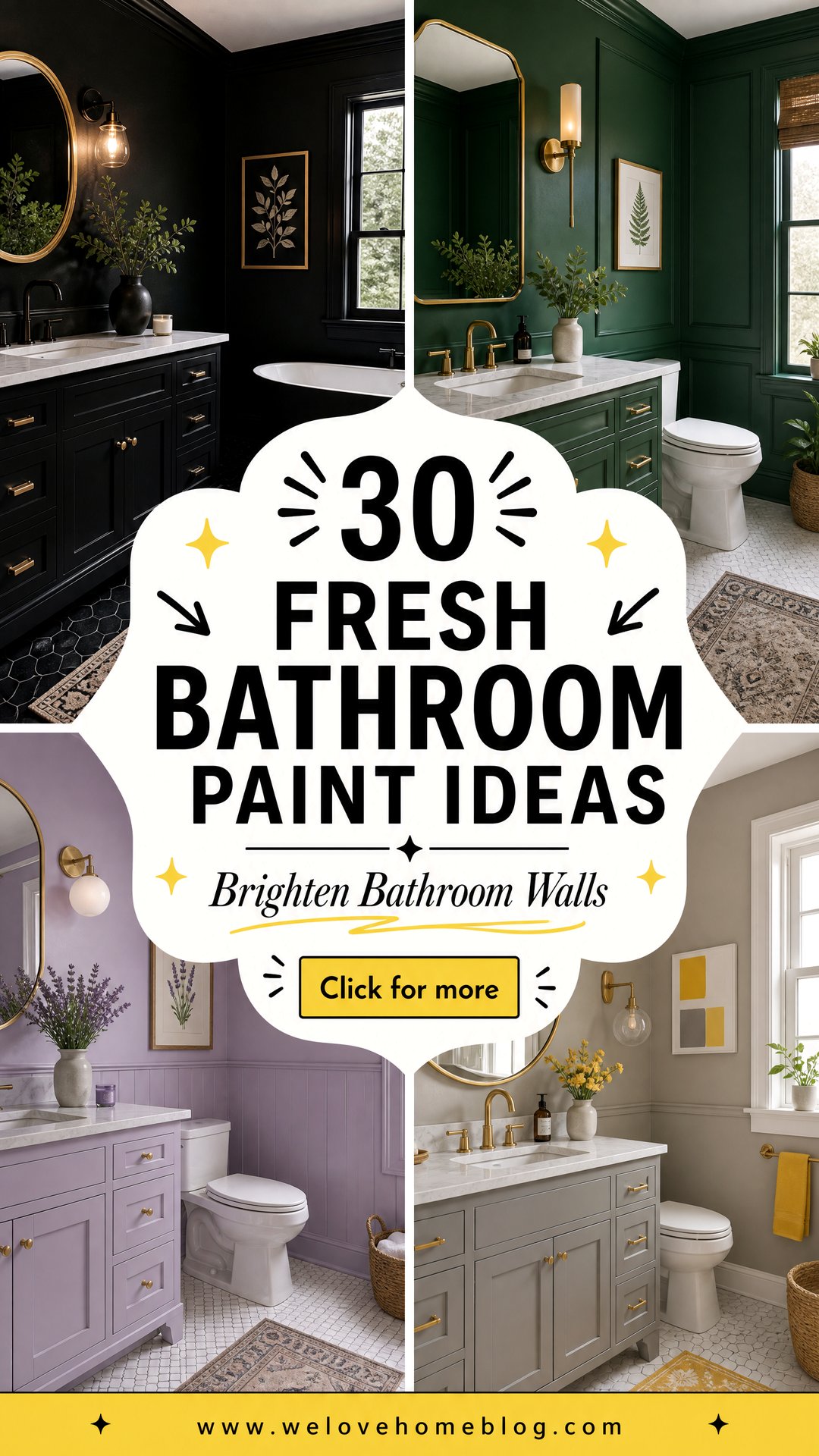 30 Fresh Bathroom Paint Ideas to Brighten Your Home - 30 Fresh Bathroom Paint Ideas to Brighten Your Home