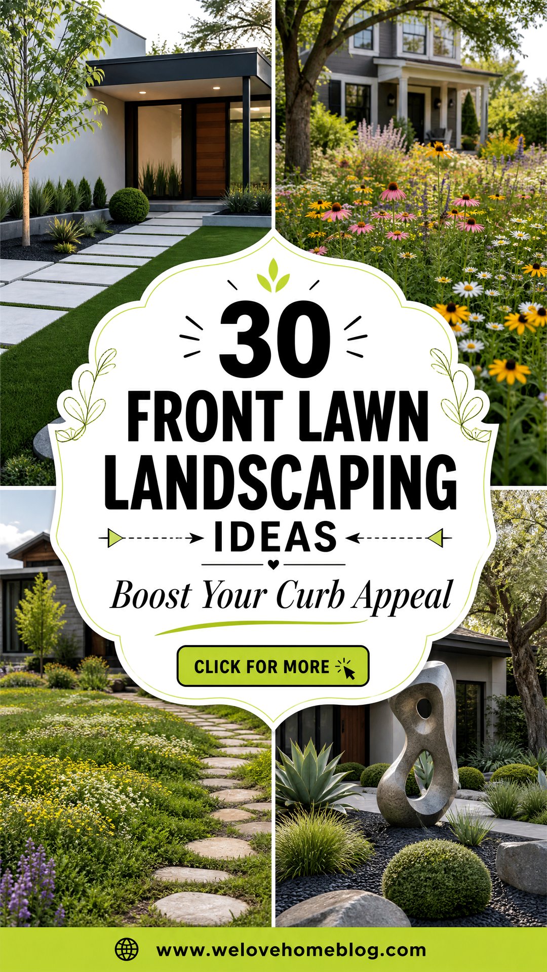 30 Front Lawn Landscaping Ideas for a Beautiful Yard - 30 Front Lawn Landscaping Ideas for a Beautiful Yard