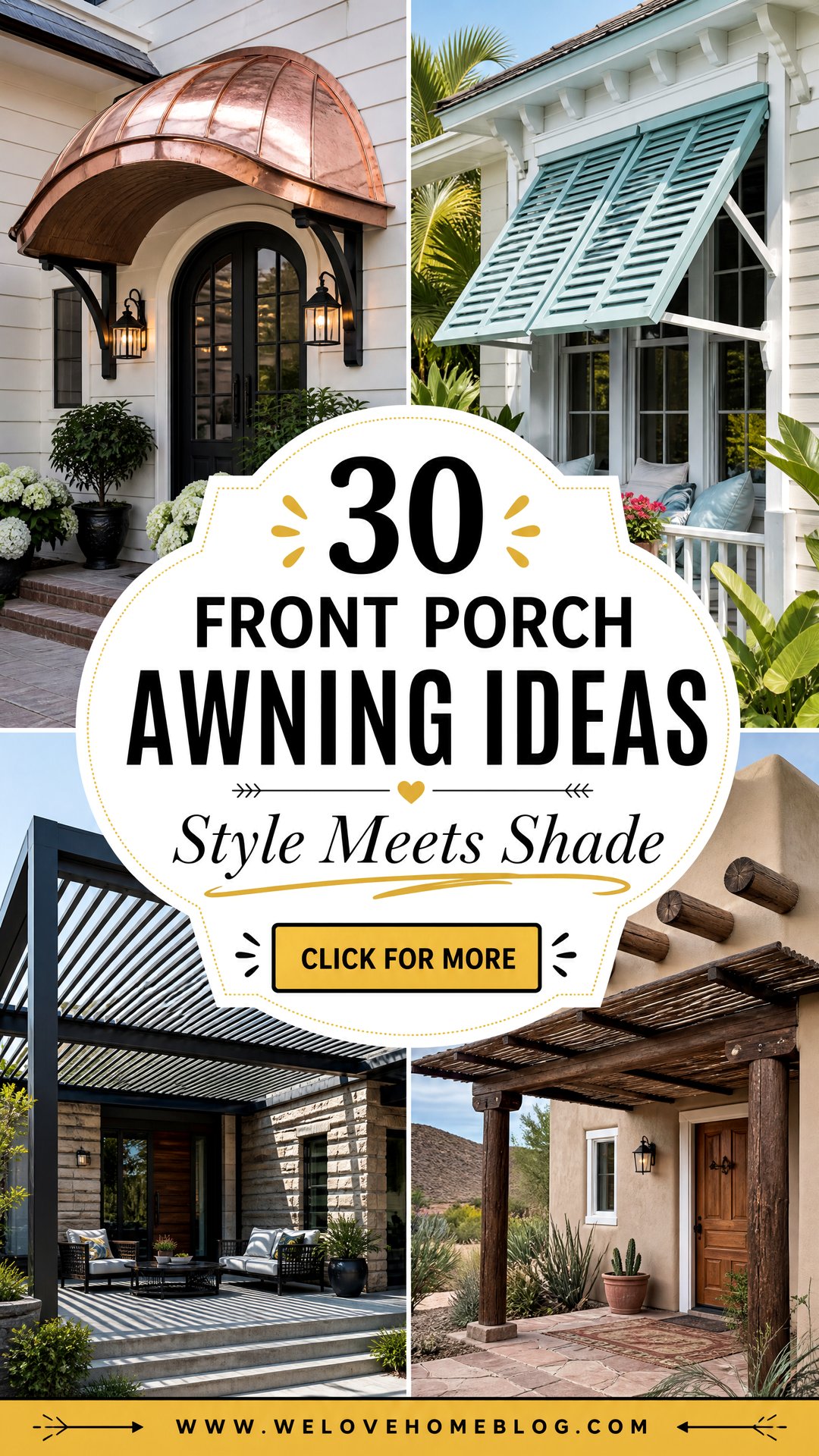 30 Front Porch Awning Ideas for Style and Shade - 30 Front Porch Awning Ideas for Style and Shade