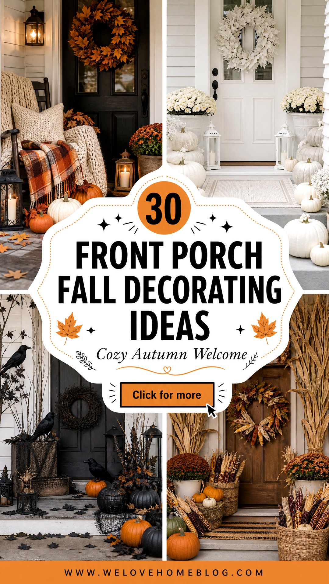 30 Front Porch Fall Decorating Ideas for a Cozy Entry - 30 Front Porch Fall Decorating Ideas for a Cozy Entry