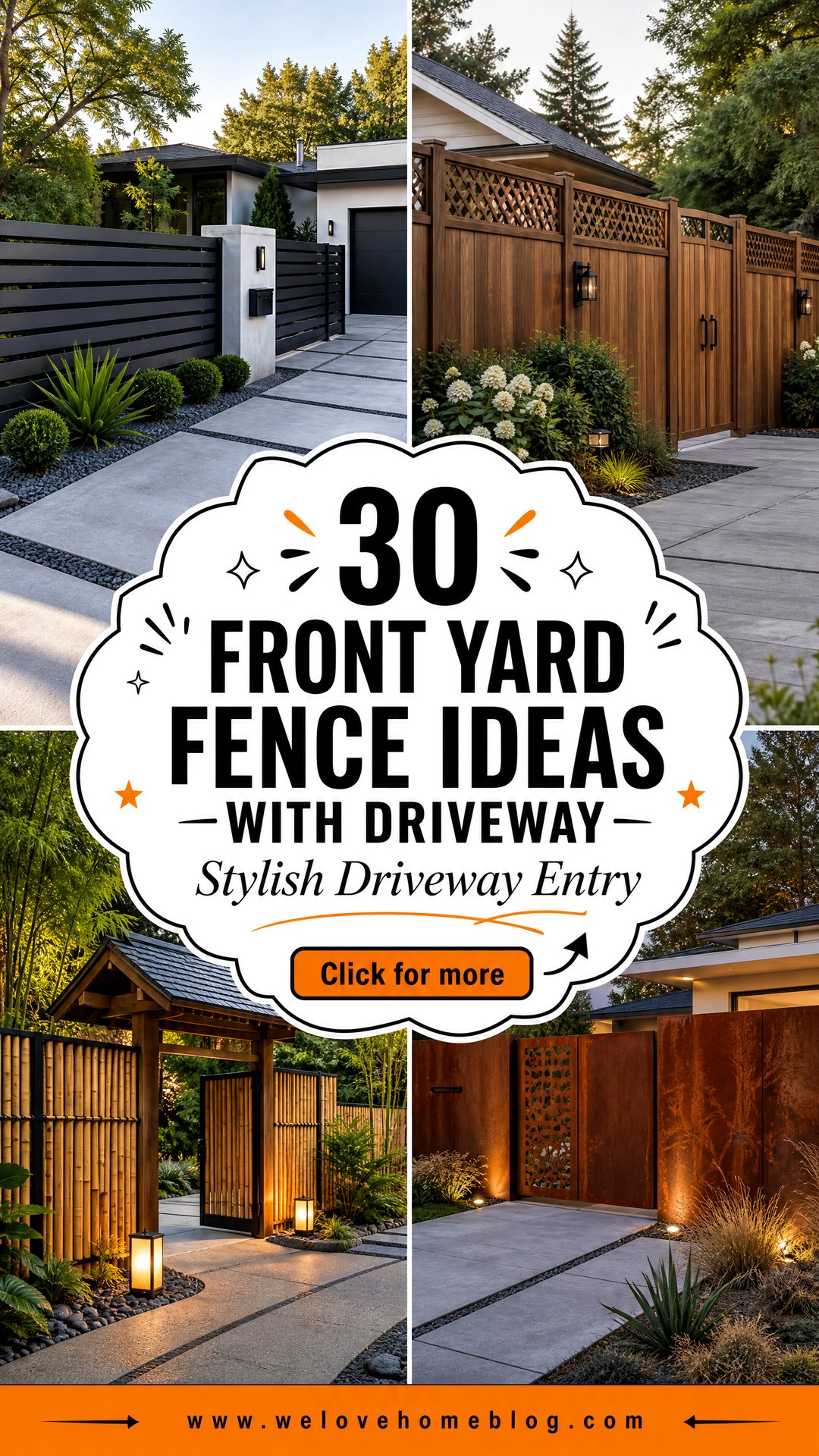30 Front Yard Fence Ideas with Driveway for Style - 30 Front Yard Fence Ideas with Driveway for Style