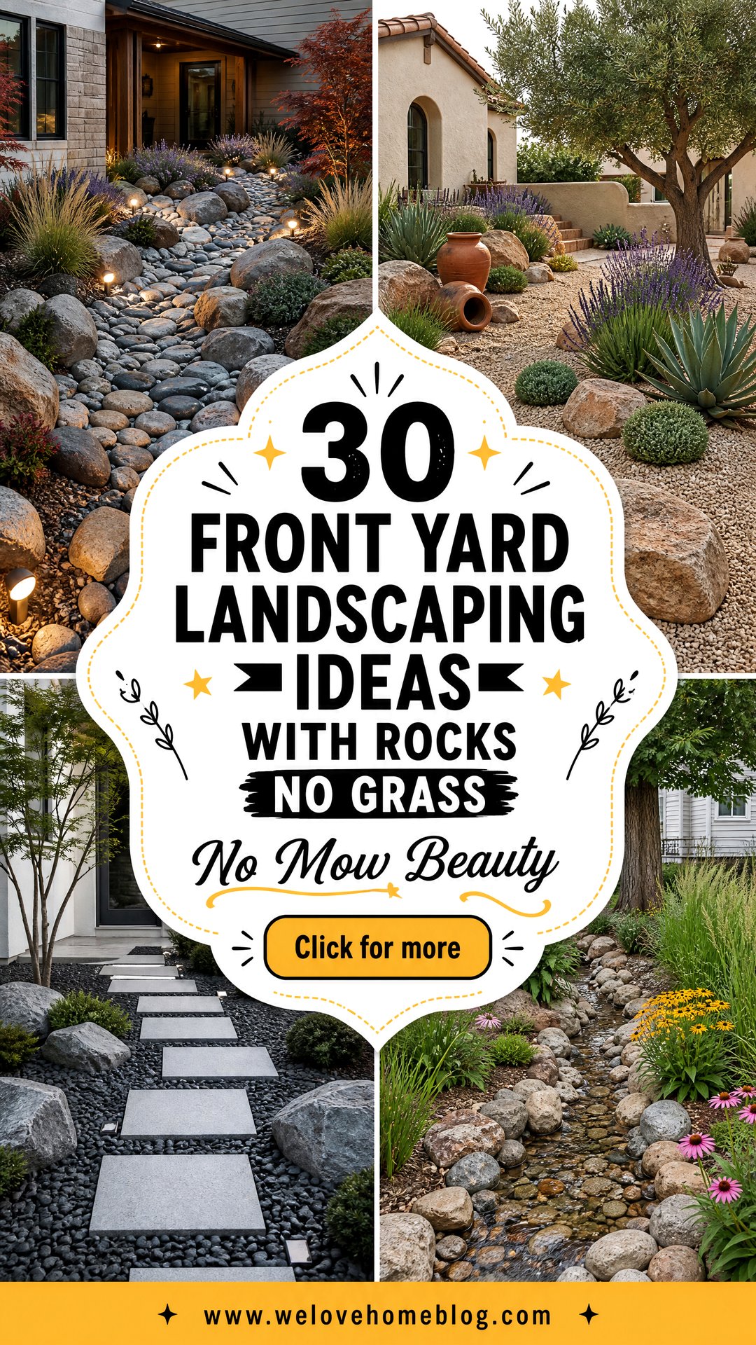 30 Front Yard Landscaping Ideas With Rocks No Grass - 30 Front Yard Landscaping Ideas With Rocks No Grass