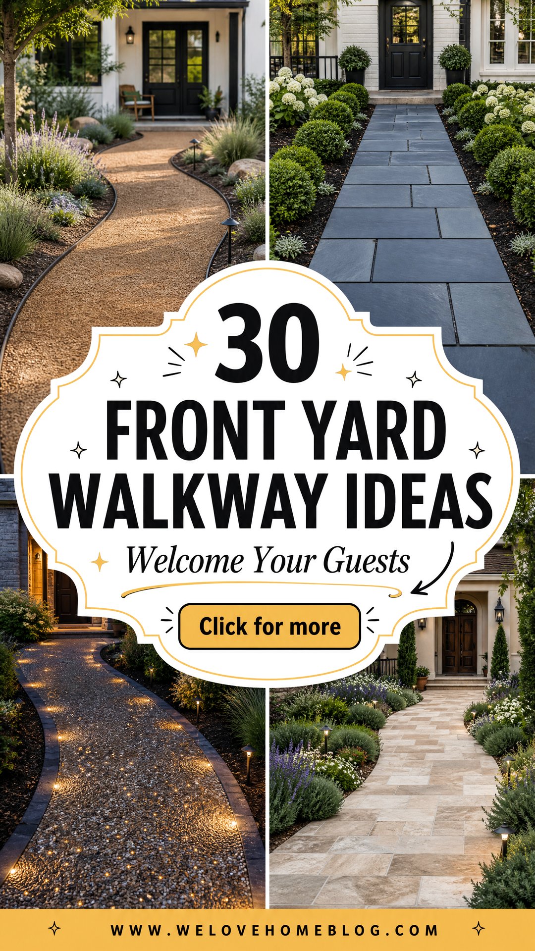 30 Front Yard Walkway Ideas to Welcome Your Guests - 30 Front Yard Walkway Ideas to Welcome Your Guests