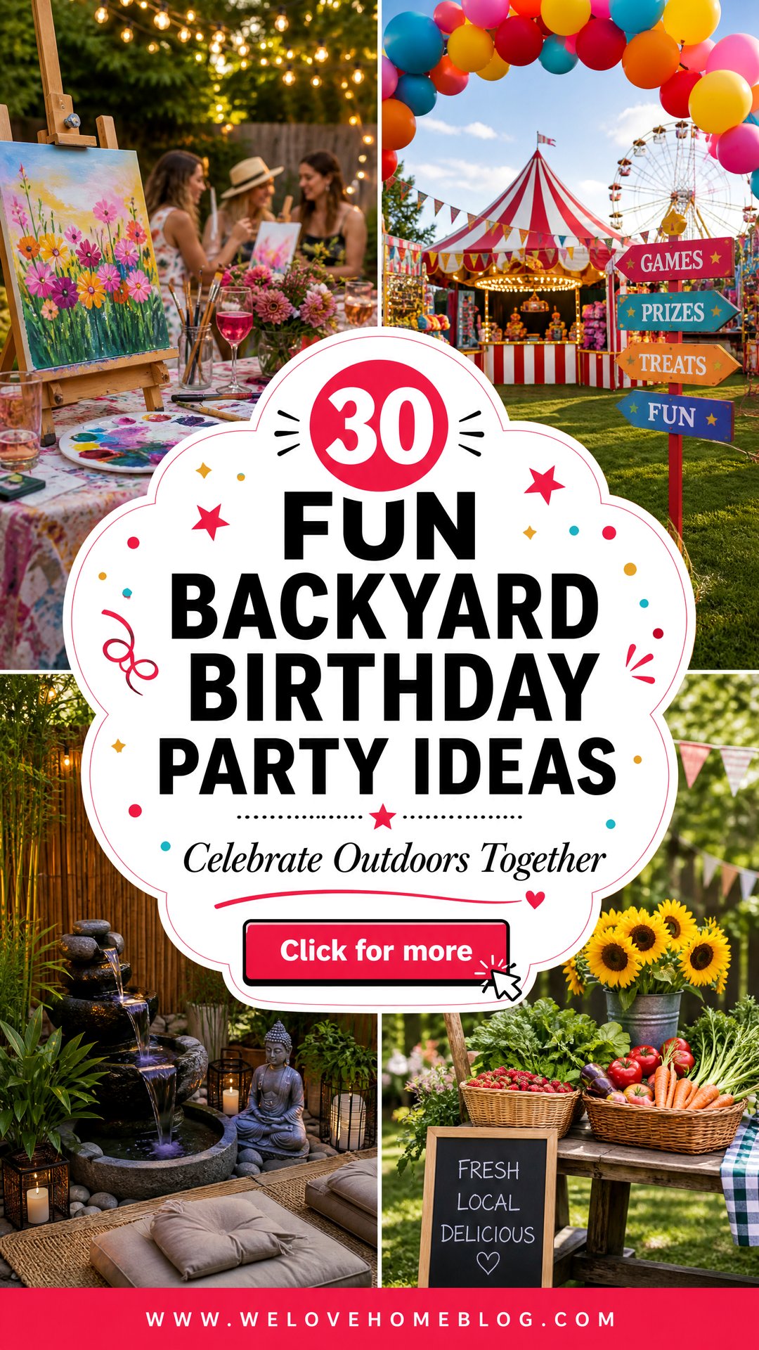 30 Fun Backyard Birthday Party Ideas for Kids and Adults - 30 Fun Backyard Birthday Party Ideas for Kids and Adults