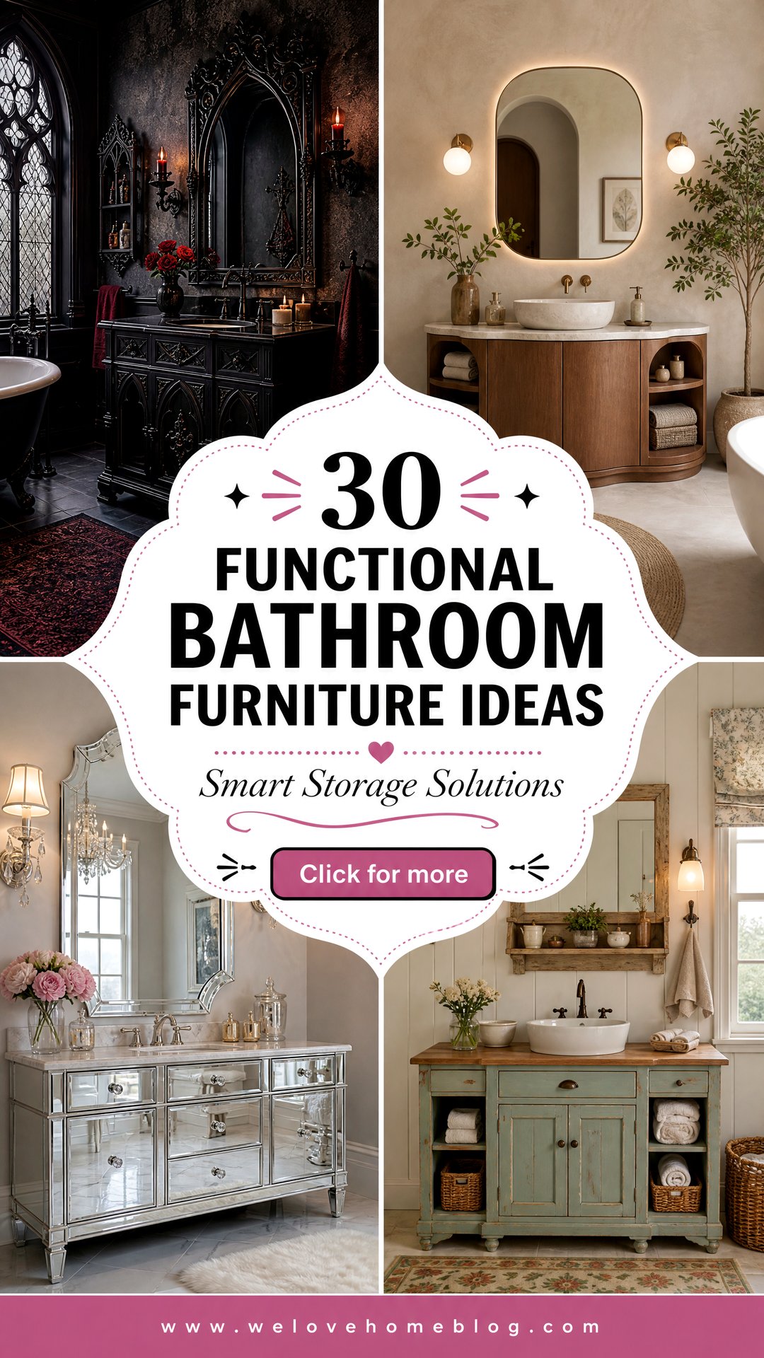 30 Functional Bathroom Furniture Ideas for Storage - 30 Functional Bathroom Furniture Ideas for Storage