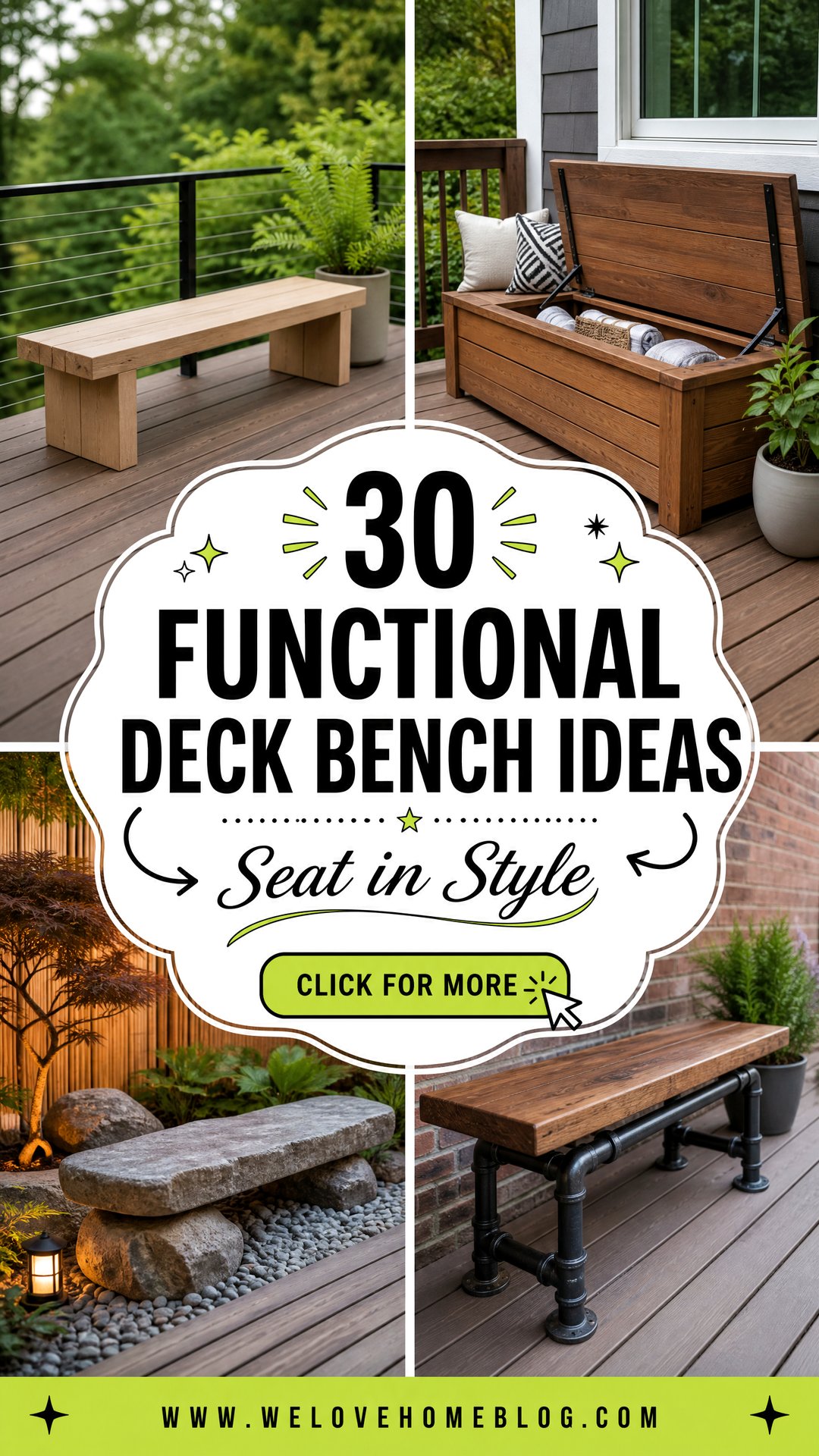 30 Functional Deck Bench Ideas for Extra Seating - 30 Functional Deck Bench Ideas for Extra Seating