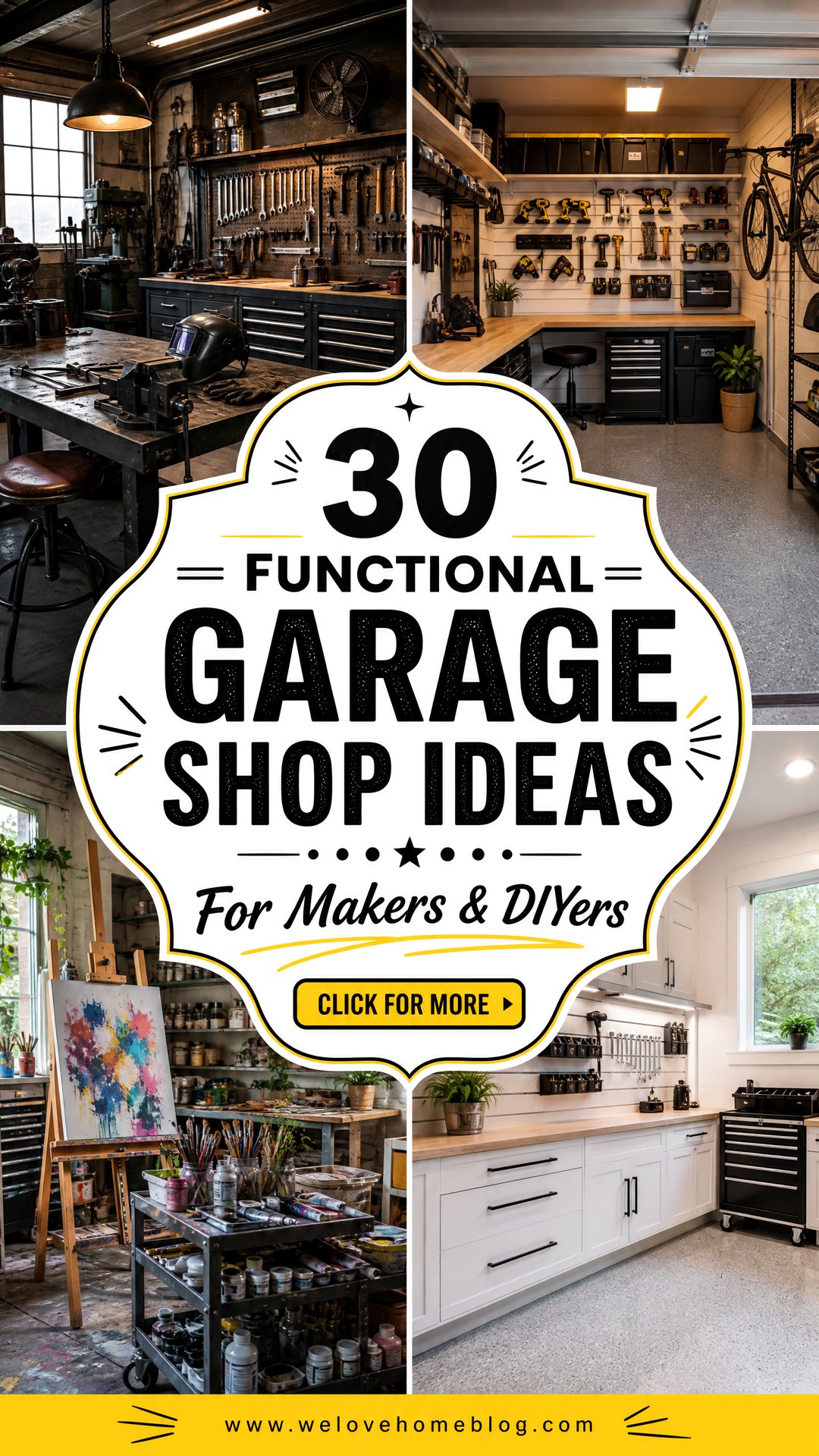 30 Functional Garage Shop Ideas for Makers and DIYers - 30 Functional Garage Shop Ideas for Makers and DIYers