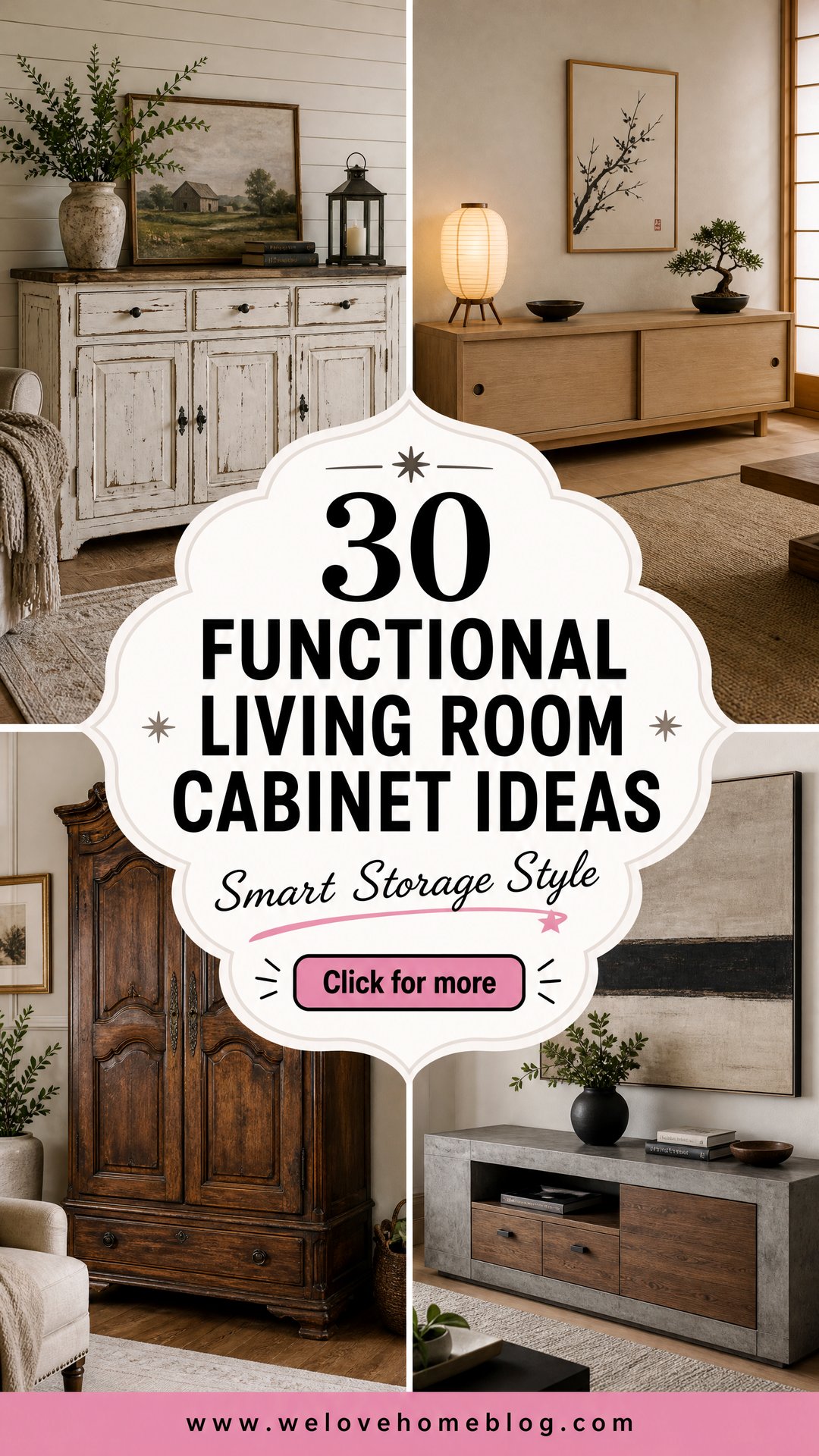 30 Functional Living Room Cabinet Ideas for Extra Storage - 30 Functional Living Room Cabinet Ideas for Extra Storage