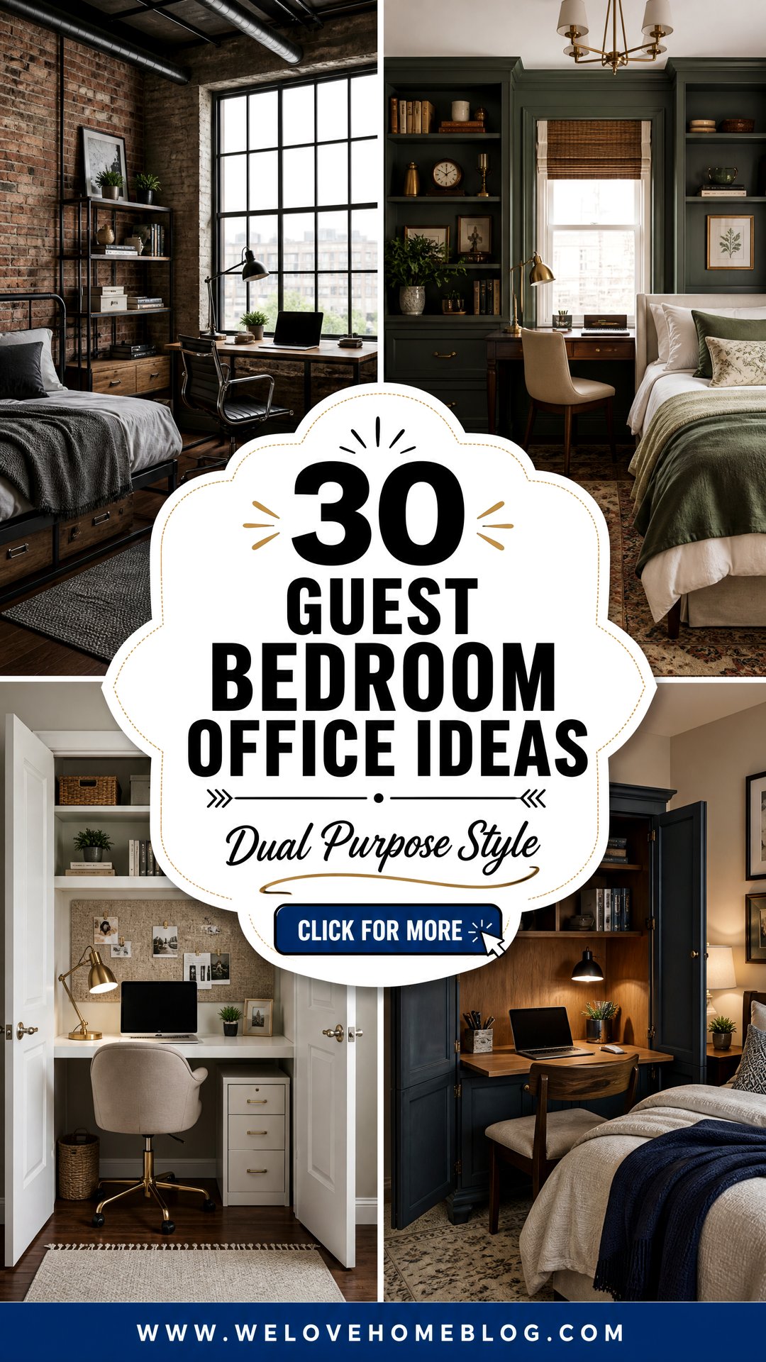 30 Guest Bedroom Office Ideas for a Dual Purpose Room - 30 Guest Bedroom Office Ideas for a Dual Purpose Room