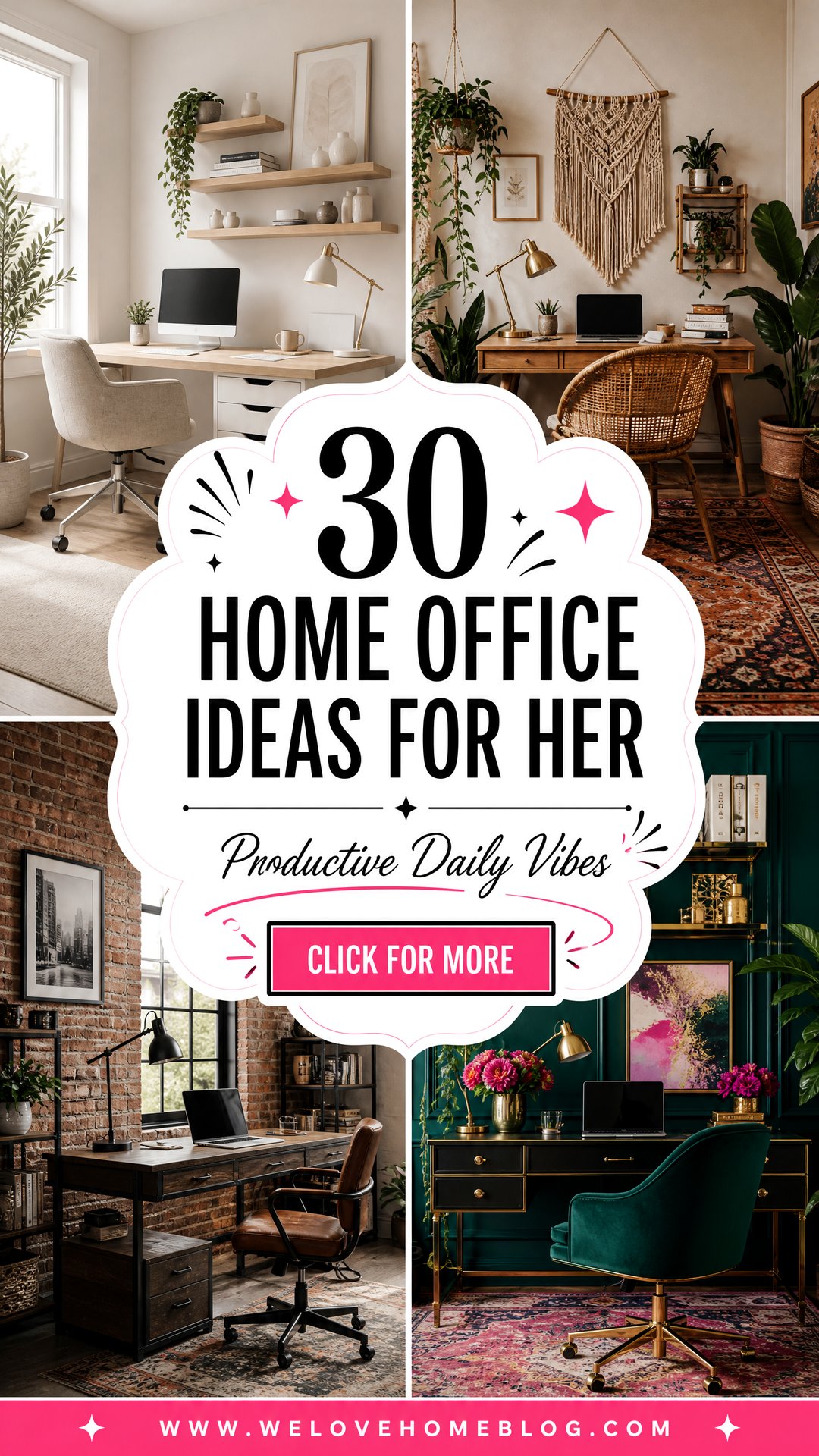 30 Home Office Ideas for Her to Stay Productive Daily - 30 Home Office Ideas for Her to Stay Productive Daily