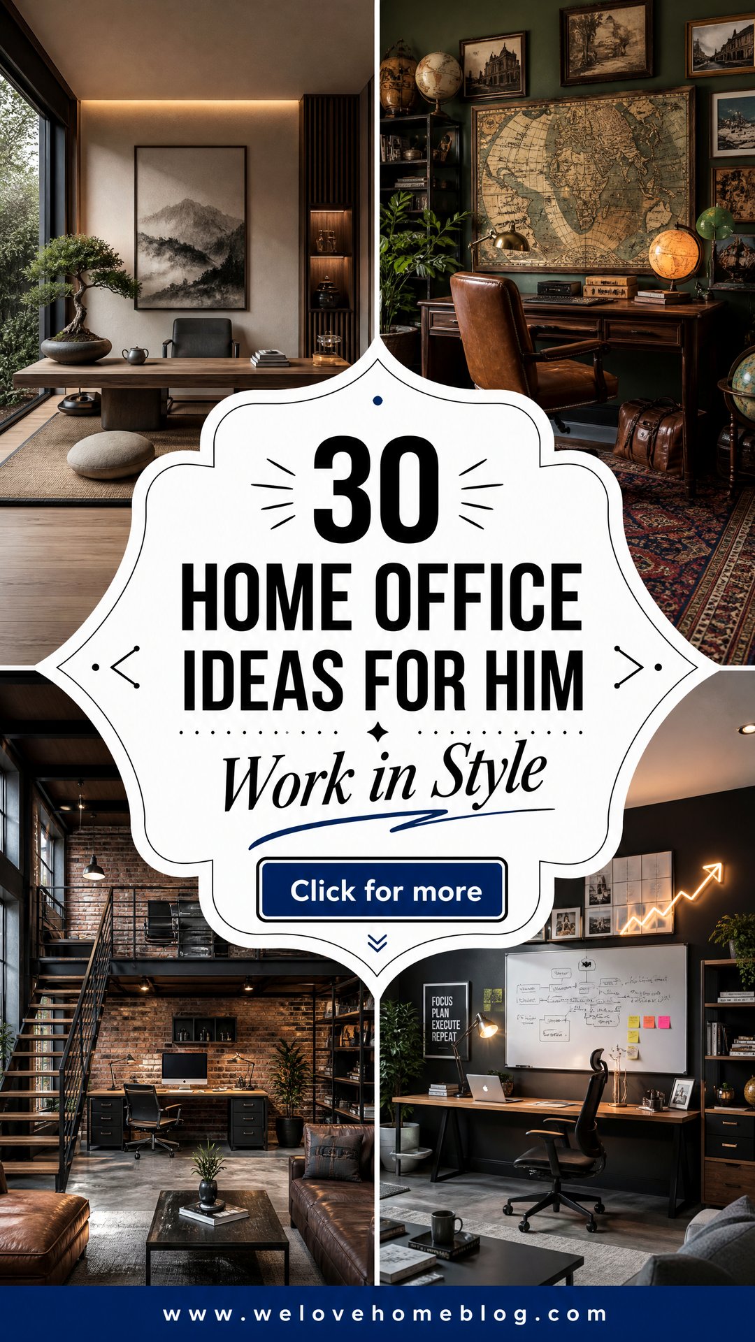 30 Home Office Ideas for Him to Work in Great Style - 30 Home Office Ideas for Him to Work in Great Style