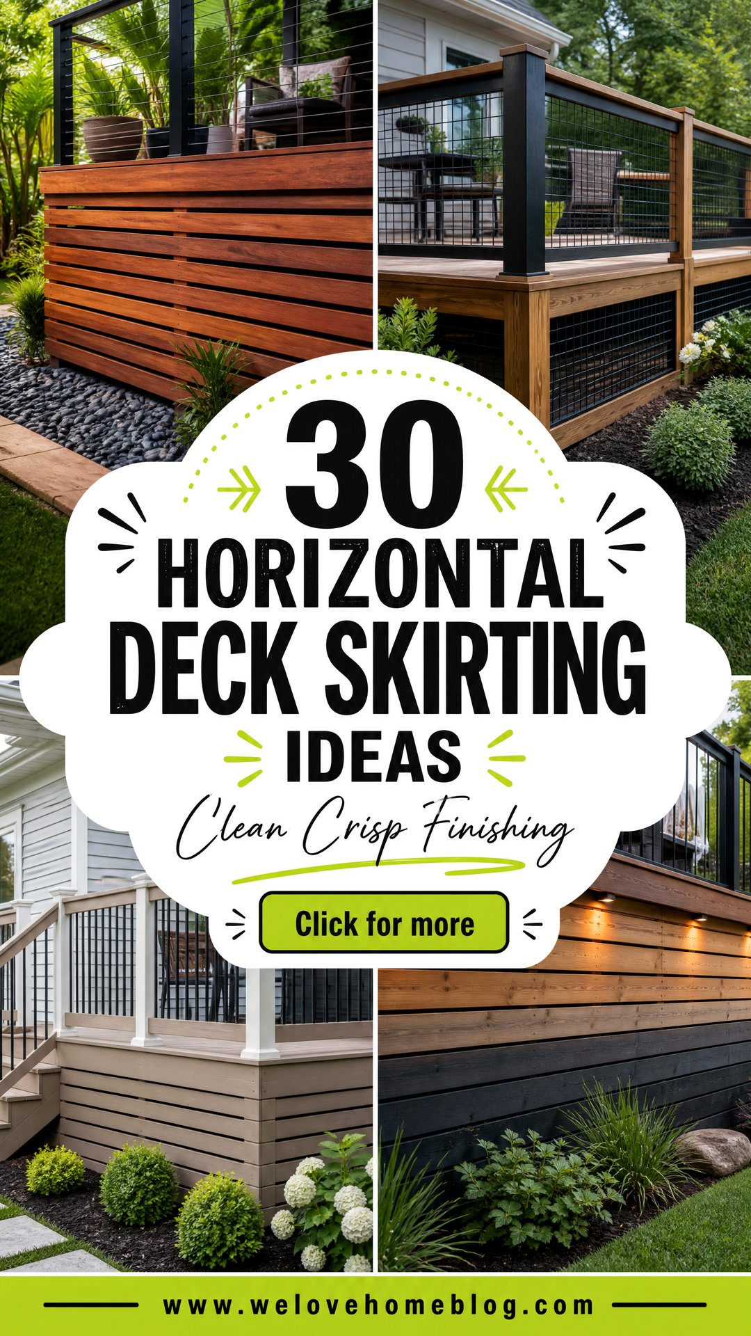 30 Horizontal Deck Skirting Ideas for a Clean Finish - 30 Horizontal Deck Skirting Ideas for a Clean Finish