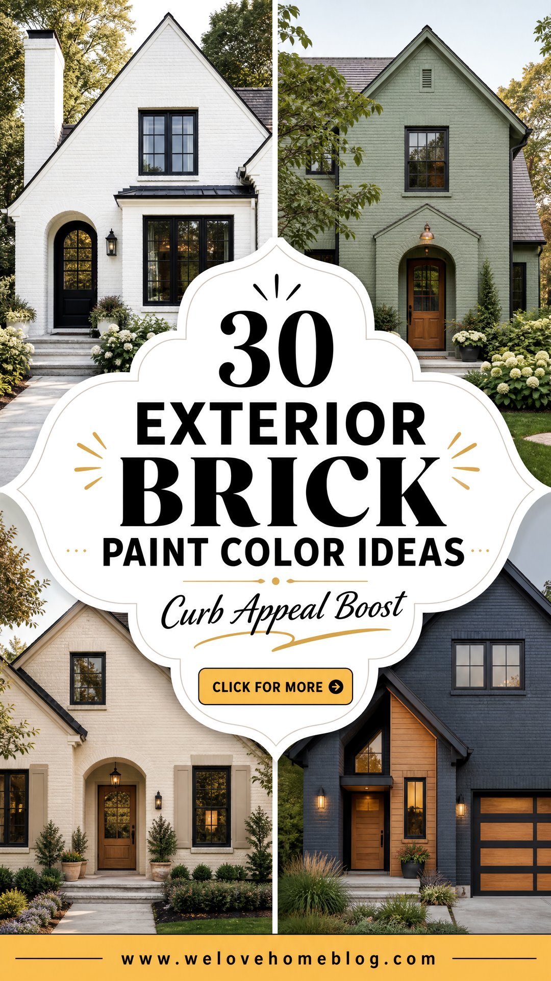 30 House Exterior Brick Paint Color Ideas for Curb Appeal - 30 House Exterior Brick Paint Color Ideas for Curb Appeal
