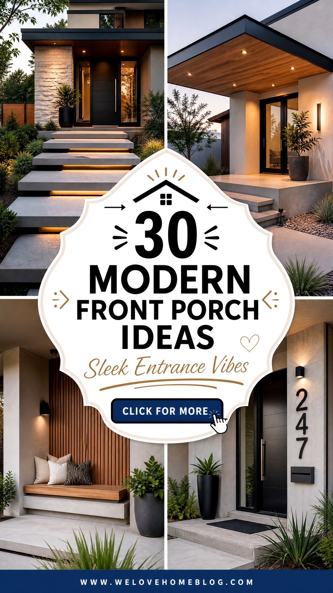 30 House Modern Front Porch Ideas for a Sleek Entrance - 30 House Modern Front Porch Ideas for a Sleek Entrance