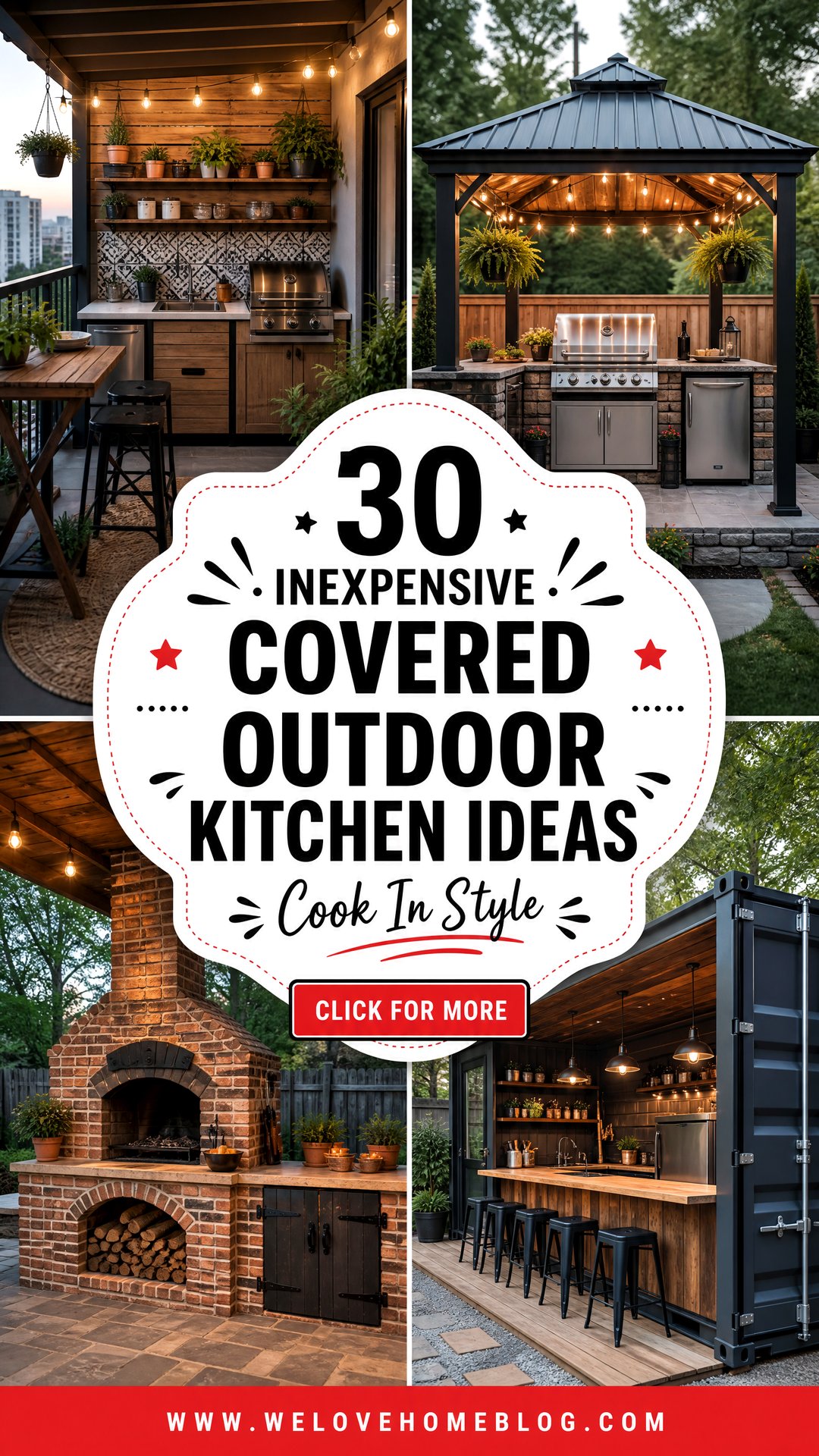 30 Inexpensive Covered Outdoor Kitchen Ideas for Patios - 30 Inexpensive Covered Outdoor Kitchen Ideas for Patios