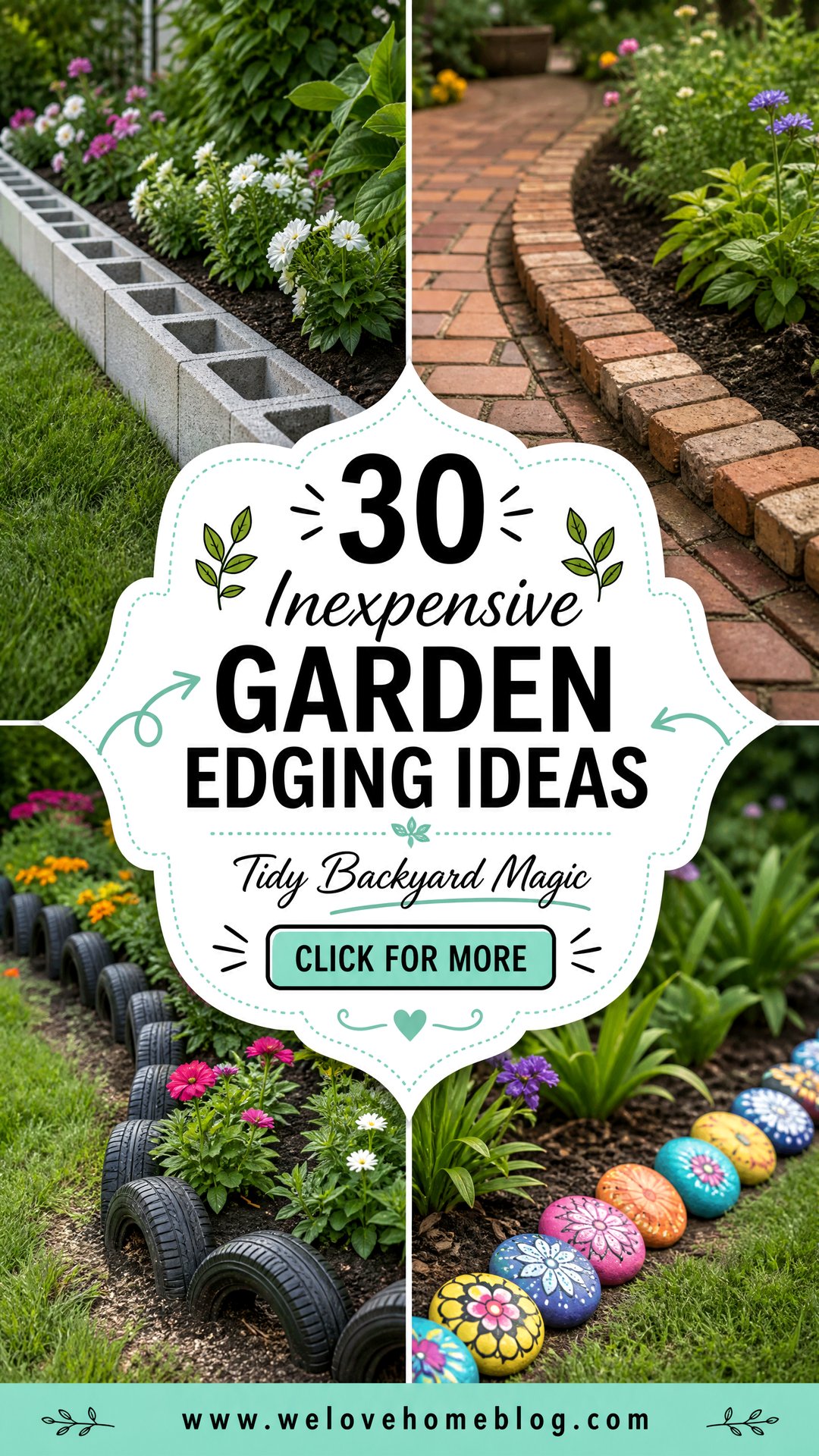 30 Inexpensive Garden Edging Ideas for a Tidy Backyard - 30 Inexpensive Garden Edging Ideas for a Tidy Backyard