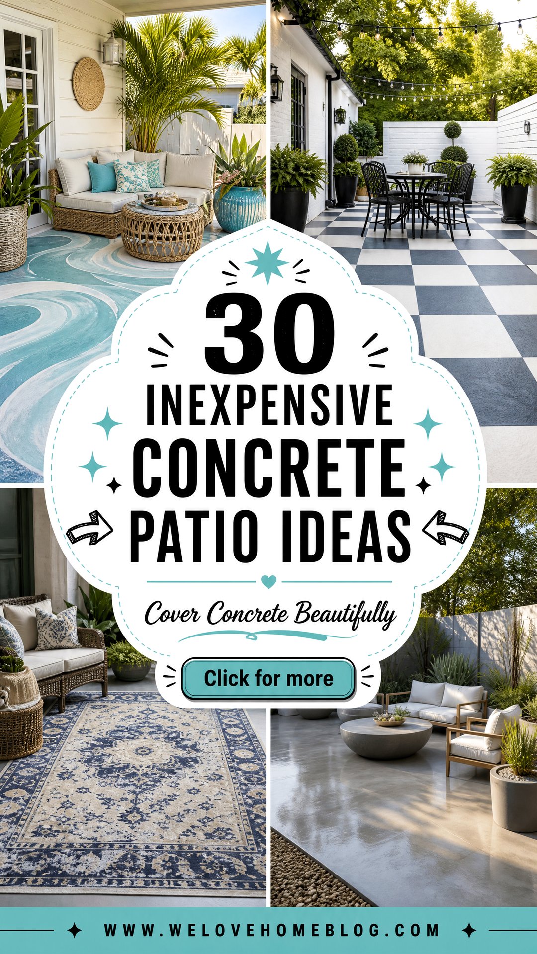 30 Inexpensive Ways to Cover Concrete Patio Ideas - 30 Inexpensive Ways to Cover Concrete Patio Ideas