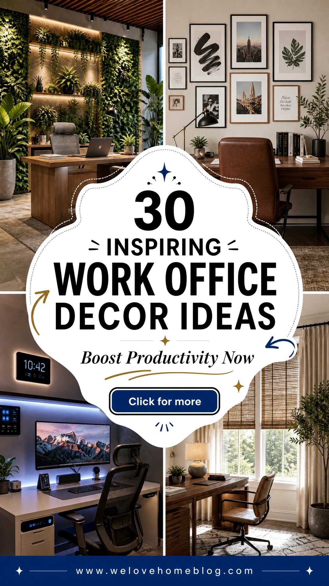 30 Inspiring Work Office Decor Ideas for Productivity - 30 Inspiring Work Office Decor Ideas for Productivity