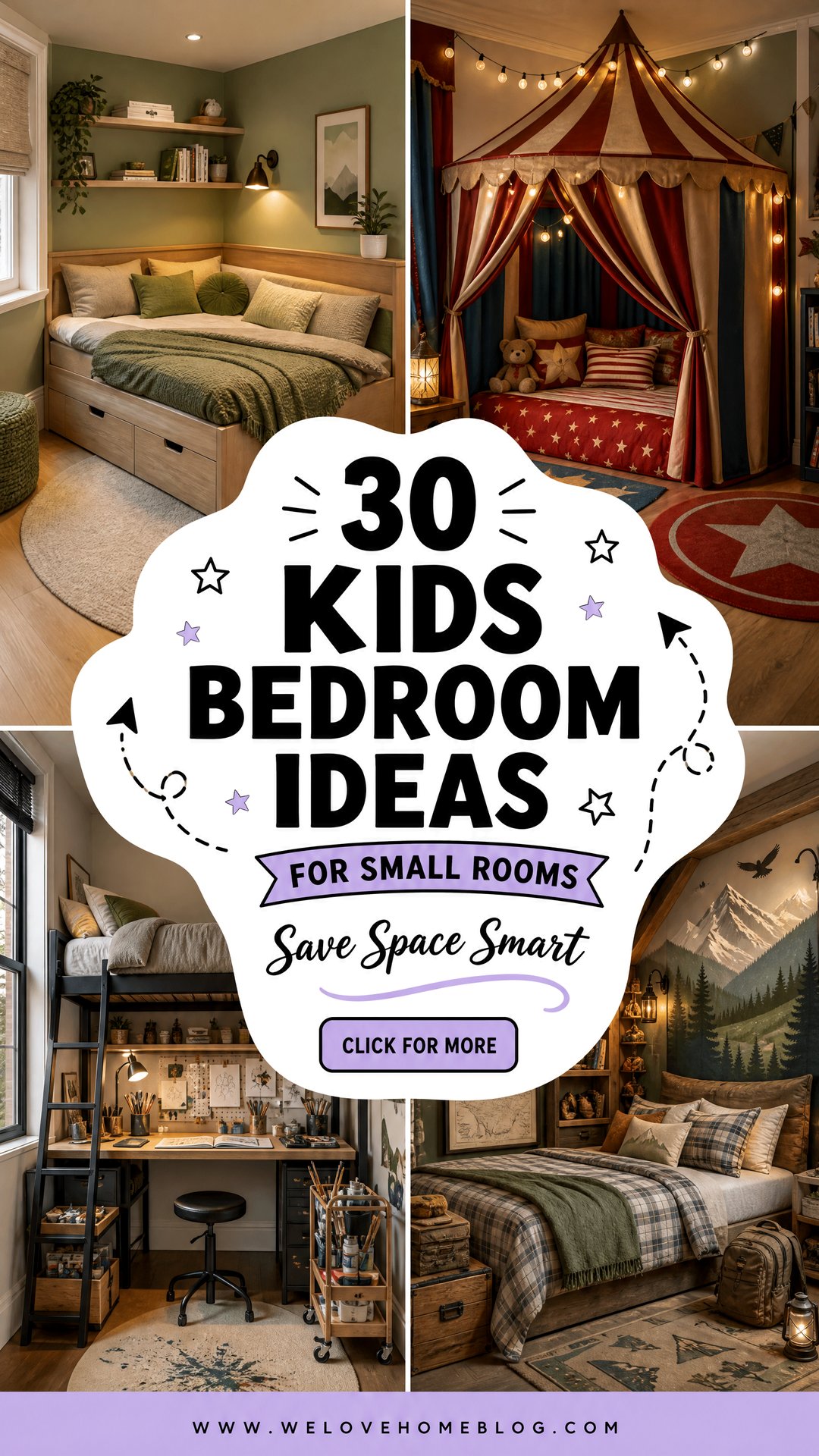 30 Kids Bedroom Ideas for Small Rooms to Save Space - 30 Kids Bedroom Ideas for Small Rooms to Save Space