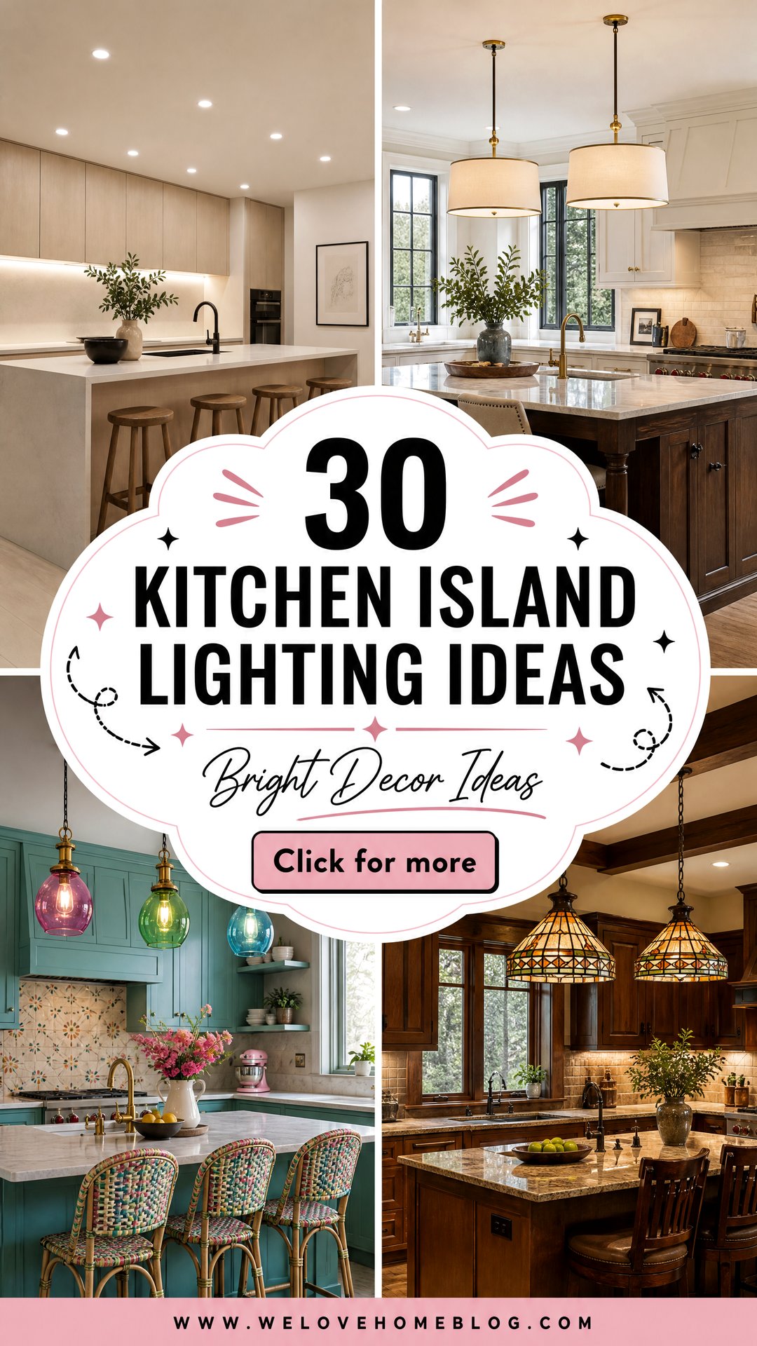 30 Kitchen Island Lighting Ideas to Brighten Decor - 30 Kitchen Island Lighting Ideas to Brighten Decor