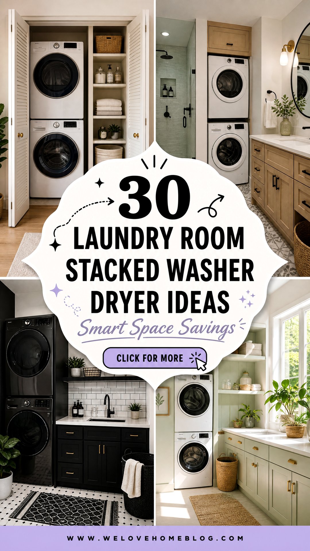 30 Laundry Room Stacked Washer Dryer Ideas for Savings - 30 Laundry Room Stacked Washer Dryer Ideas for Savings
