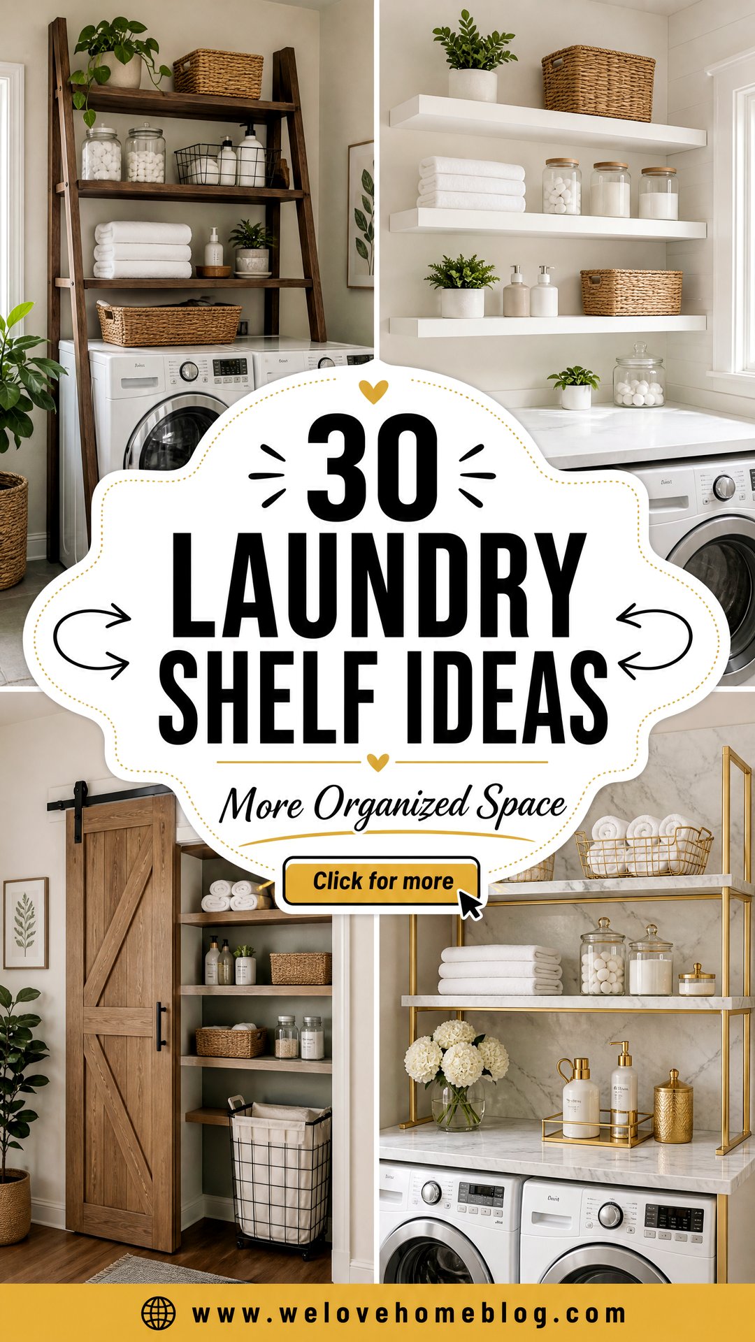 30 Laundry Shelf Ideas for a More Organized Space - 30 Laundry Shelf Ideas for a More Organized Space