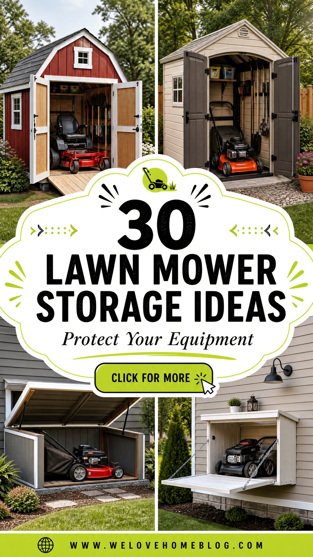30 Lawn Mower Storage Ideas to Protect Your Equipment - 30 Lawn Mower Storage Ideas to Protect Your Equipment