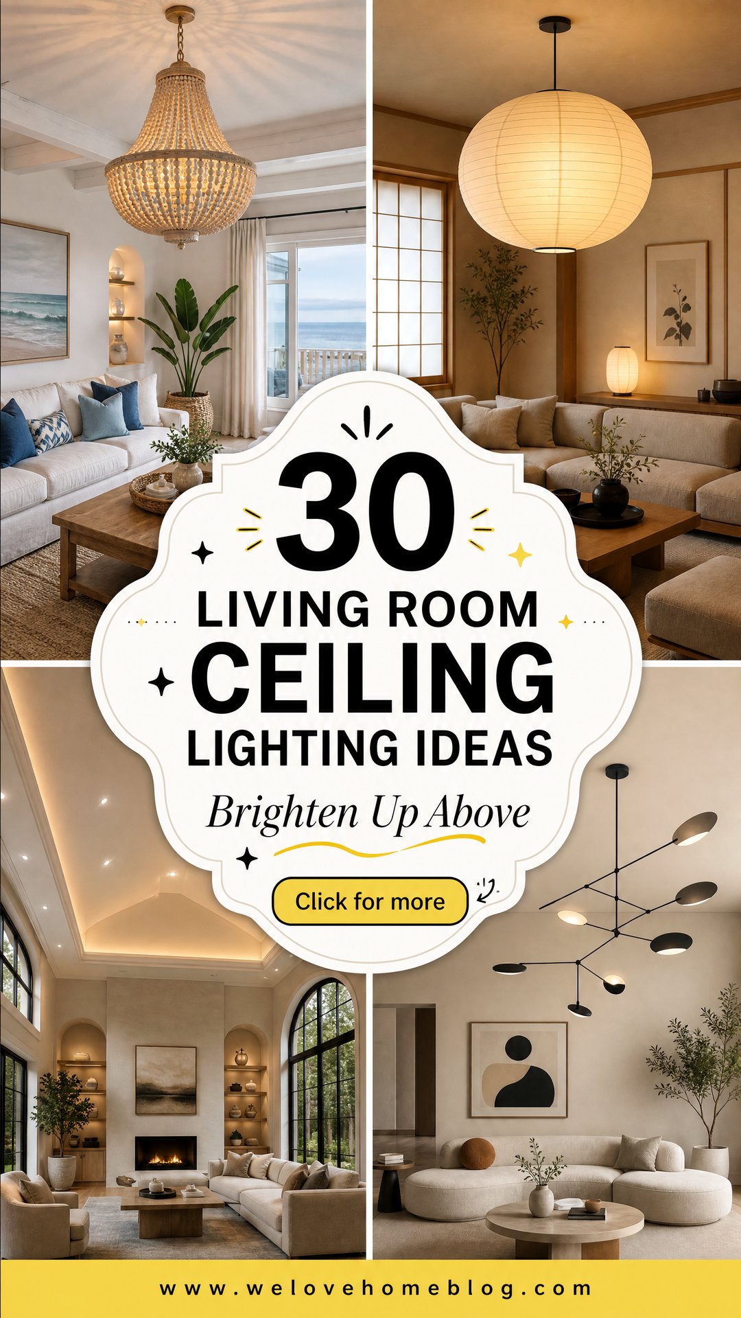 30 Living Room Ceiling Lighting Ideas to Brighten Up - 30 Living Room Ceiling Lighting Ideas to Brighten Up