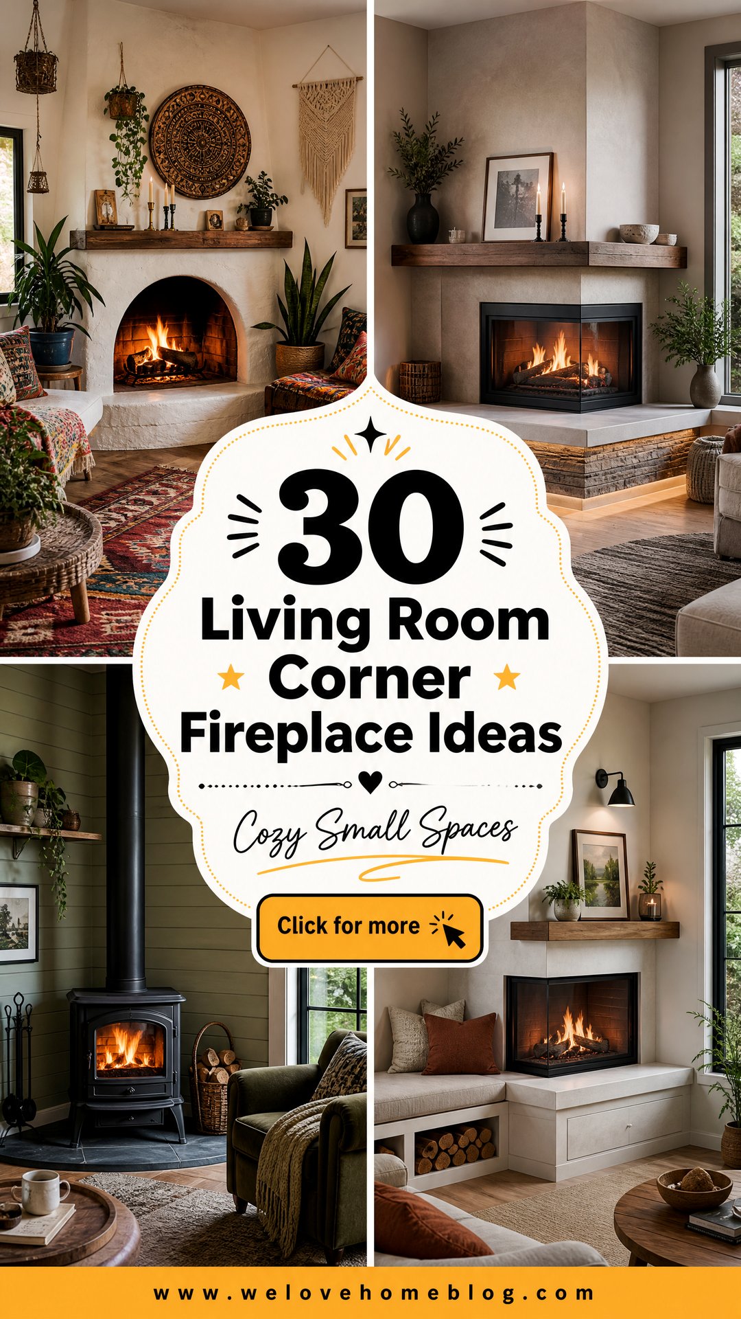 30 Living Room Corner Fireplace Ideas for Small Spaces - 30 Living Room Corner Fireplace Ideas for Small Spaces