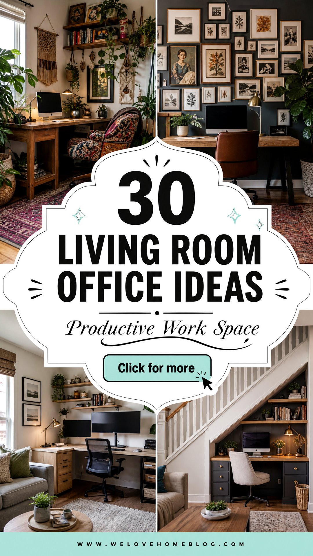 30 Living Room Office Ideas for a Productive Space - 30 Living Room Office Ideas for a Productive Space