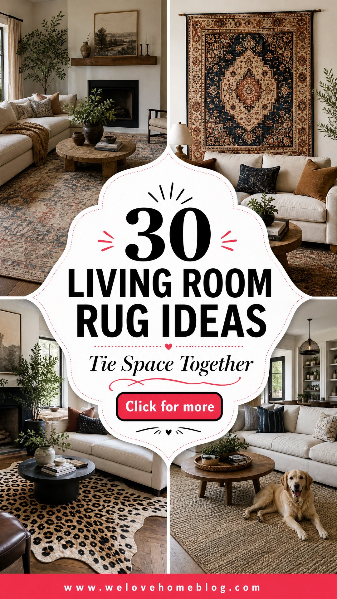 30 Living Room Rug Ideas to Tie Your Space Together - 30 Living Room Rug Ideas to Tie Your Space Together
