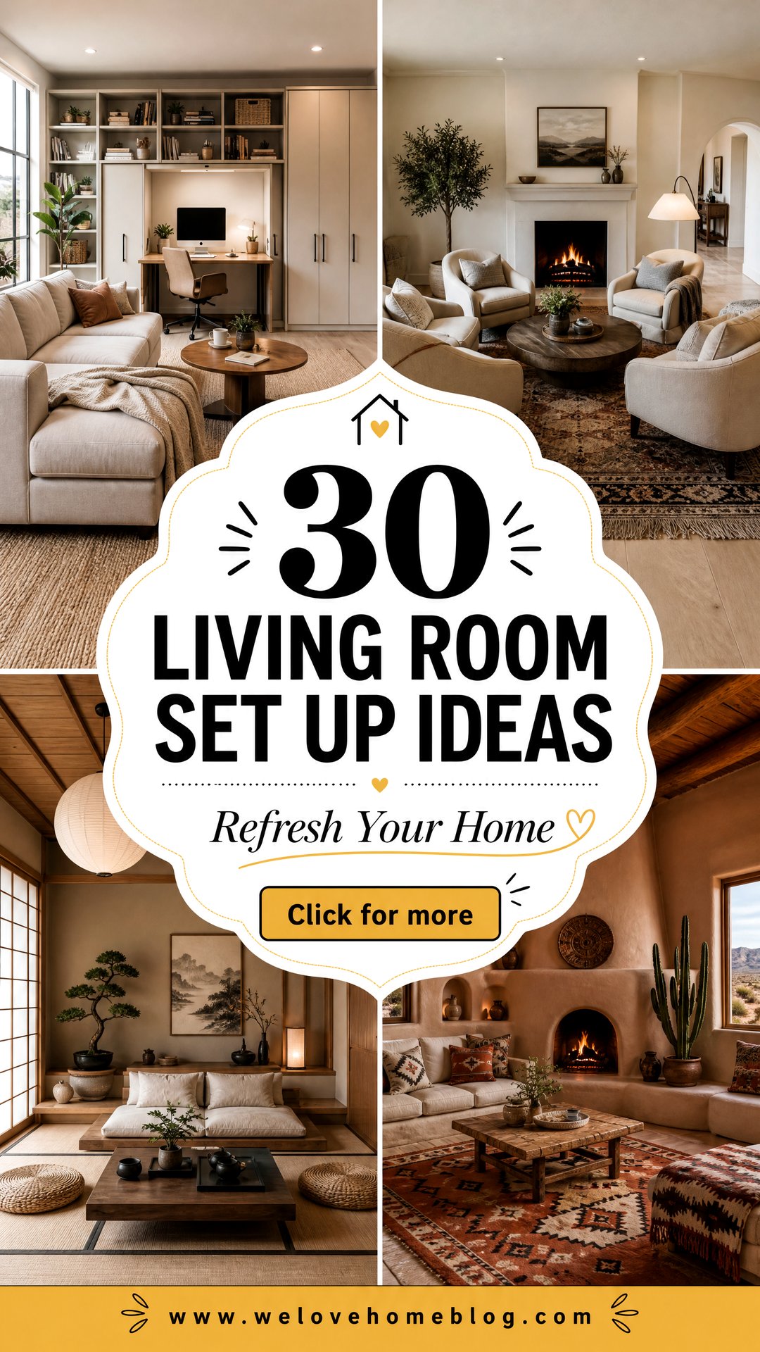 30 Living Room Set Up Ideas to Refresh Your Home - 30 Living Room Set Up Ideas to Refresh Your Home