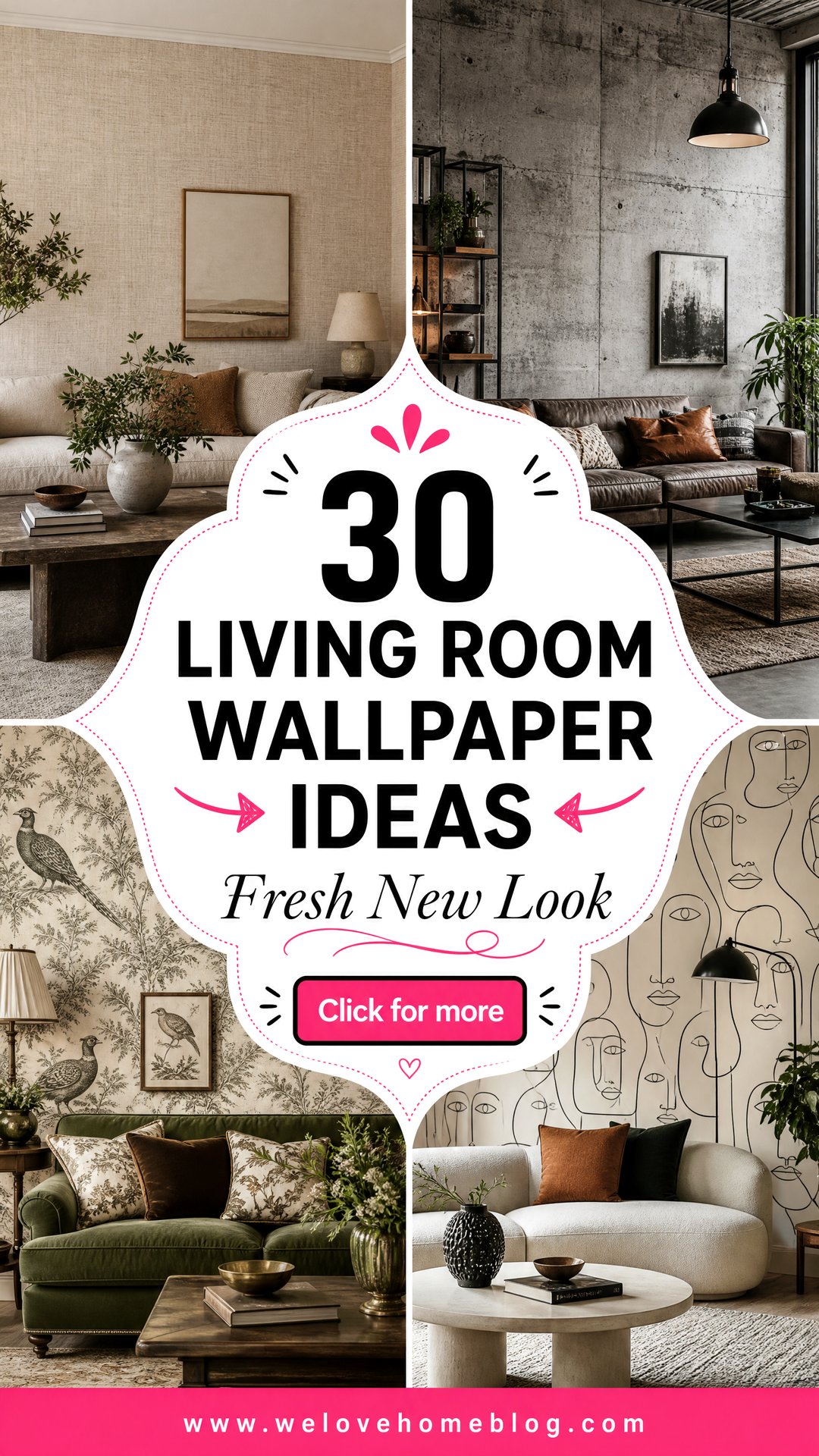 30 Living Room Wallpaper Ideas for a Fresh New Look - 30 Living Room Wallpaper Ideas for a Fresh New Look