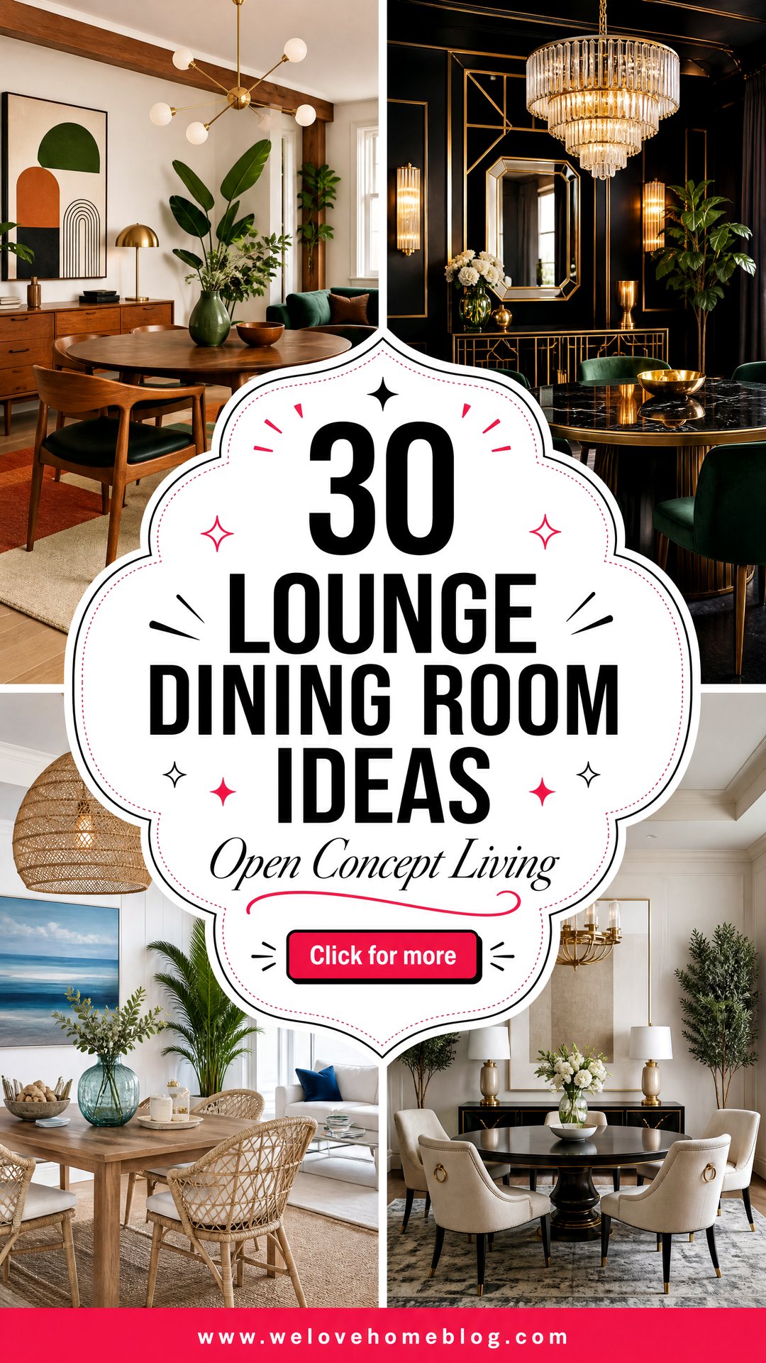 30 Lounge Dining Room Ideas for Open Concept Living - 30 Lounge Dining Room Ideas for Open Concept Living