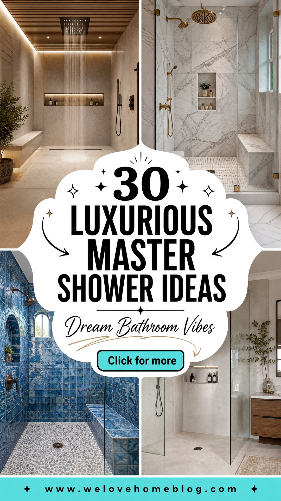 30 Luxurious Master Shower Ideas for Your Dream Bathroom - 30 Luxurious Master Shower Ideas for Your Dream Bathroom